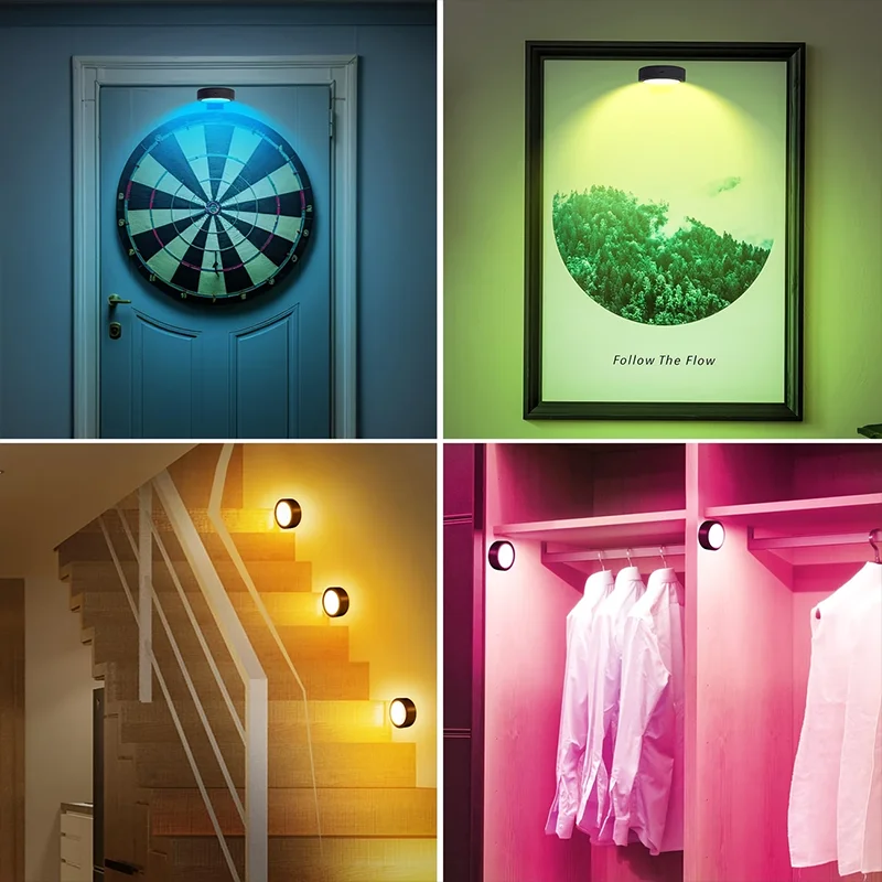 Magnetic RGB Wall Art Light USB Rechargeable Remote Dimmable LED Display - Image 5
