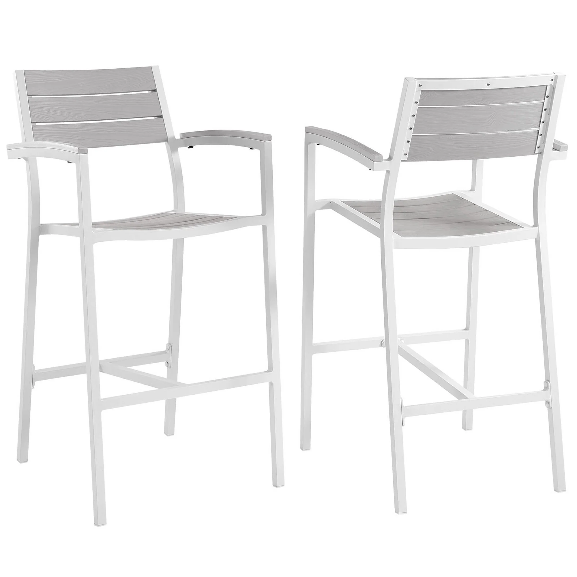 Maine Outdoor Patio Bar Stool Set of 2 by Modway - Image 8