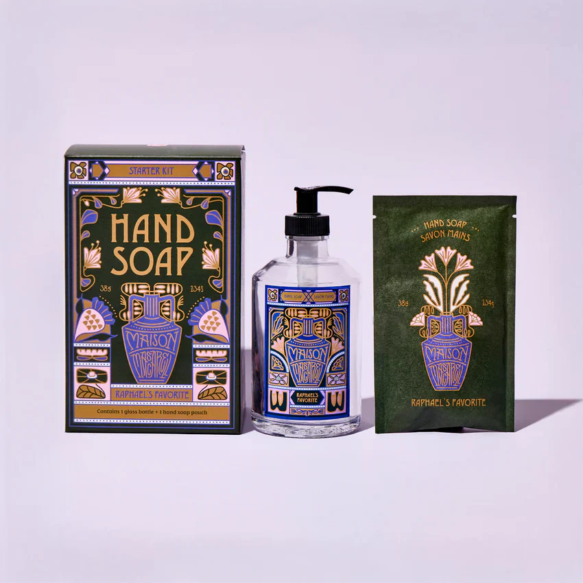 Maison Mascarell Hand Soap Starter Kit Dispenser & Soap Refill - Imperfect Container - Image 2