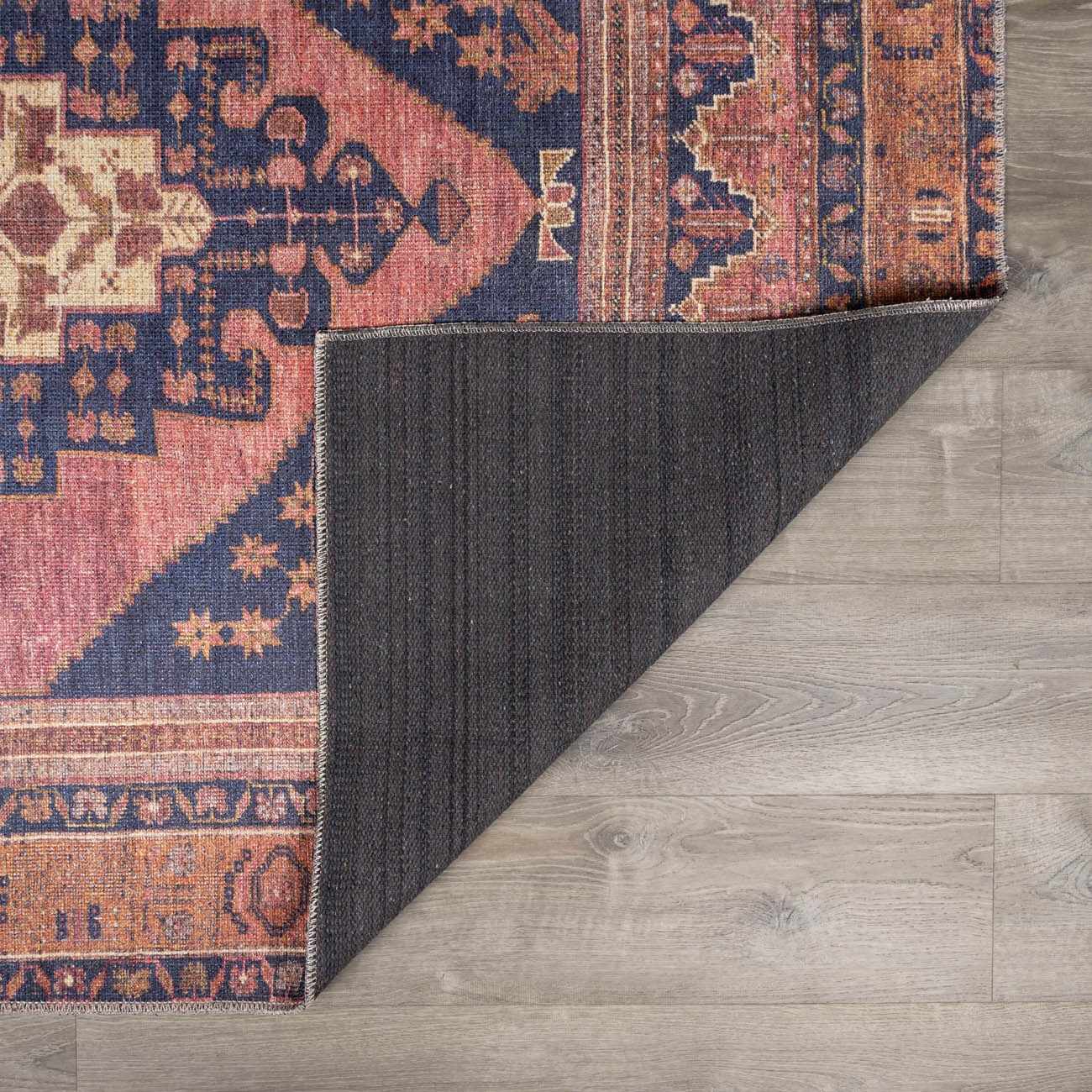 Malamote Vintage Flat Pile Washable Rug - Image 5