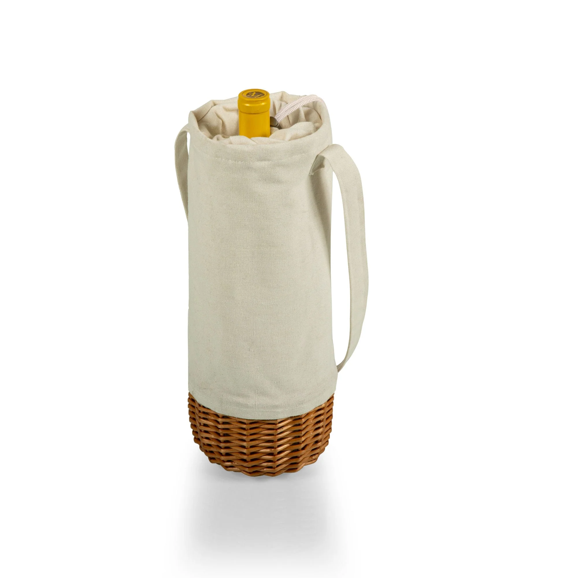 Malbec Insulated Canvas and Willow Wine Bottle Basket - Image 10
