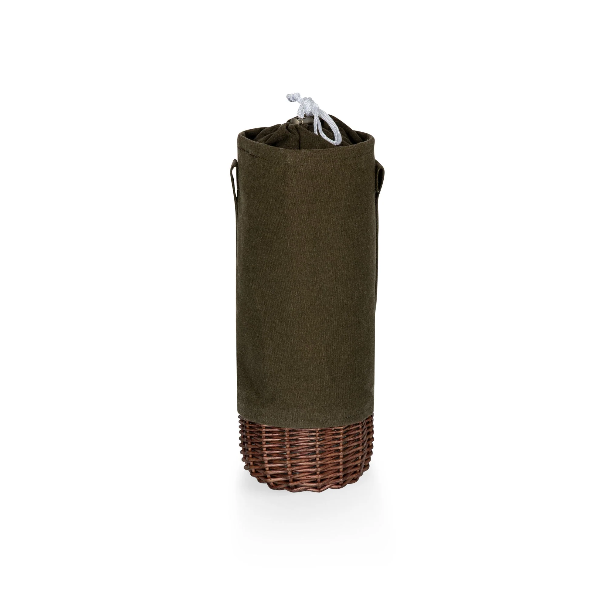 Malbec Insulated Canvas and Willow Wine Bottle Basket - Image 13