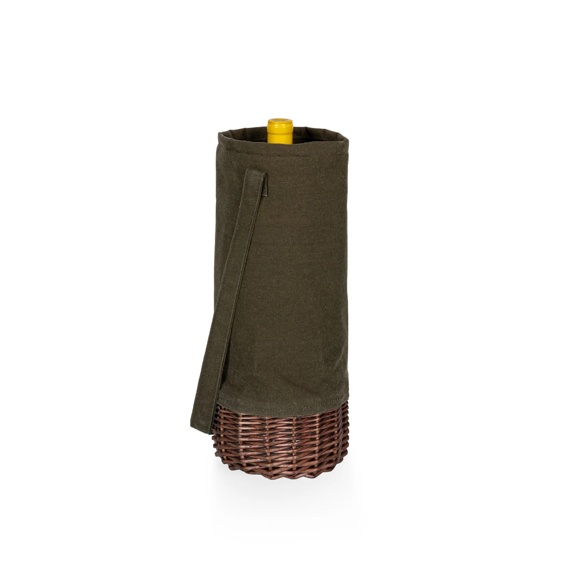 Malbec Insulated Canvas and Willow Wine Bottle Basket - Image 15