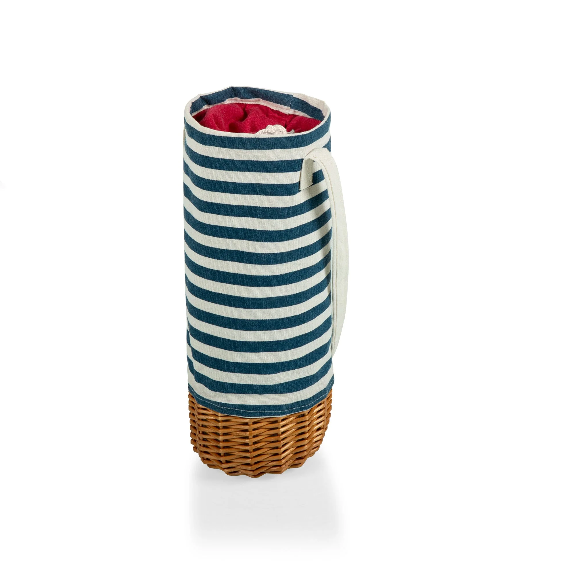 Malbec Insulated Canvas and Willow Wine Bottle Basket - Image 3