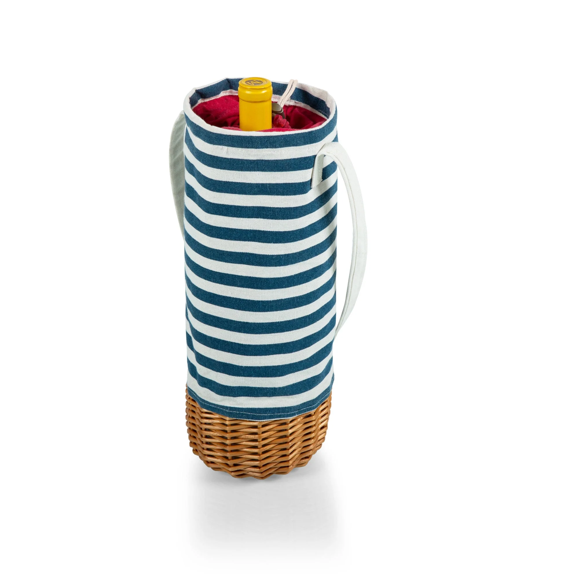 Malbec Insulated Canvas and Willow Wine Bottle Basket - Image 5