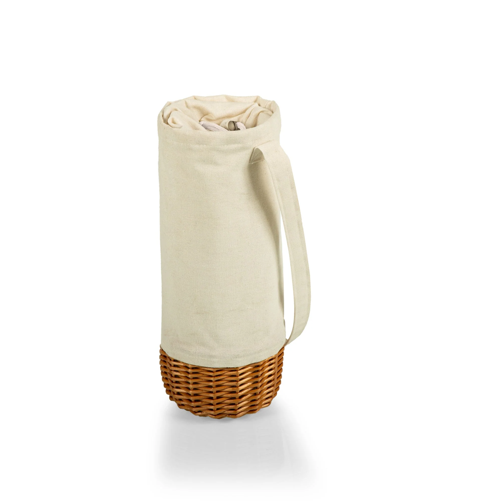 Malbec Insulated Canvas and Willow Wine Bottle Basket - Image 8
