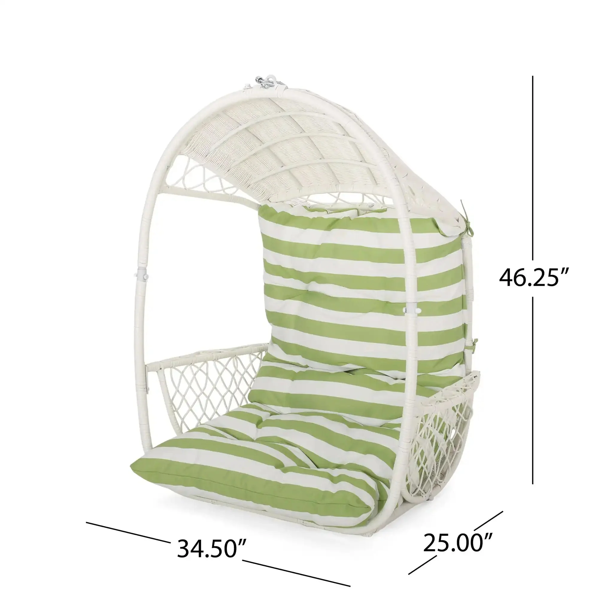 Malia - Wicker Hanging Chair With Cushion - Image 6