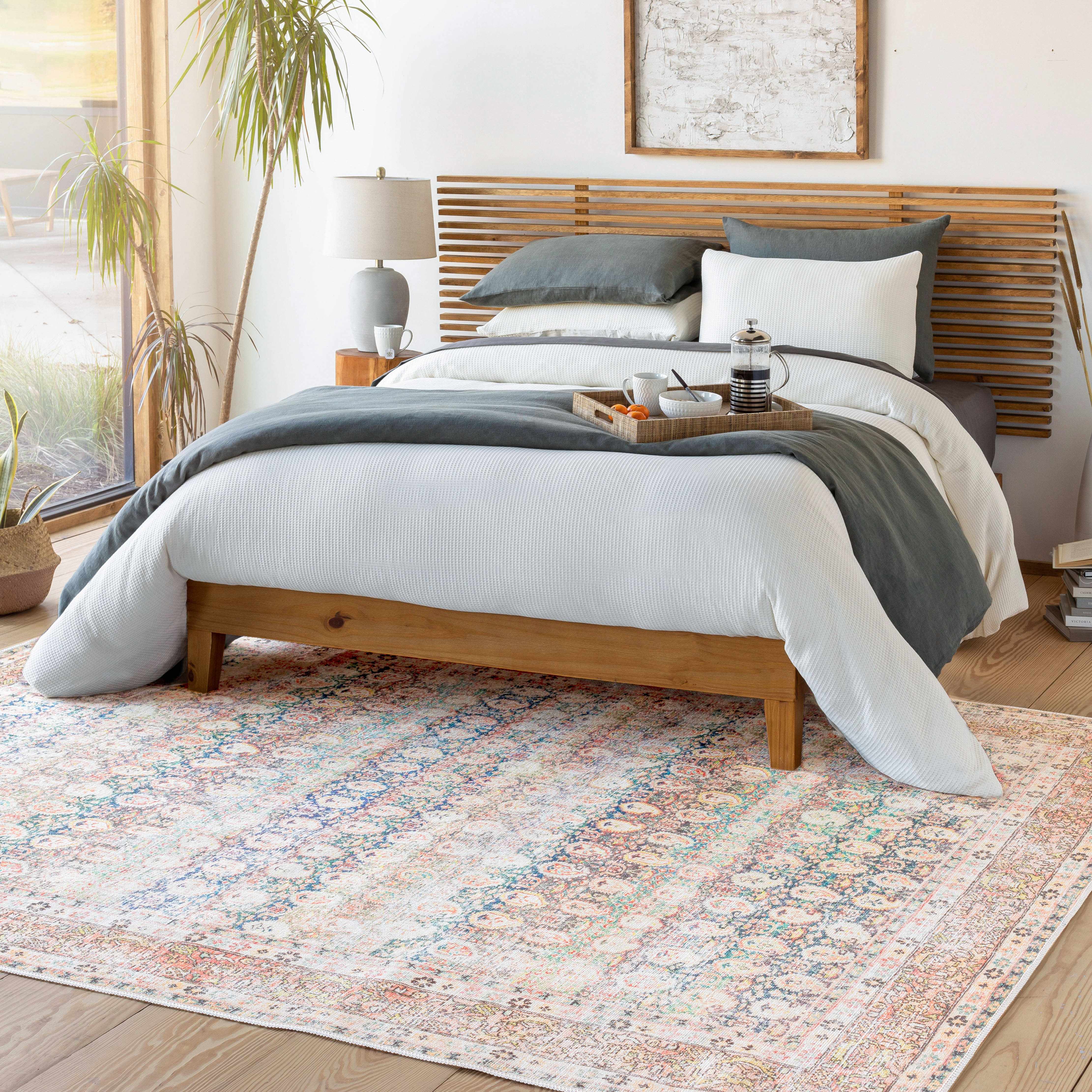 Maligaya Distressed Washable Rug - Clearance - Image 5
