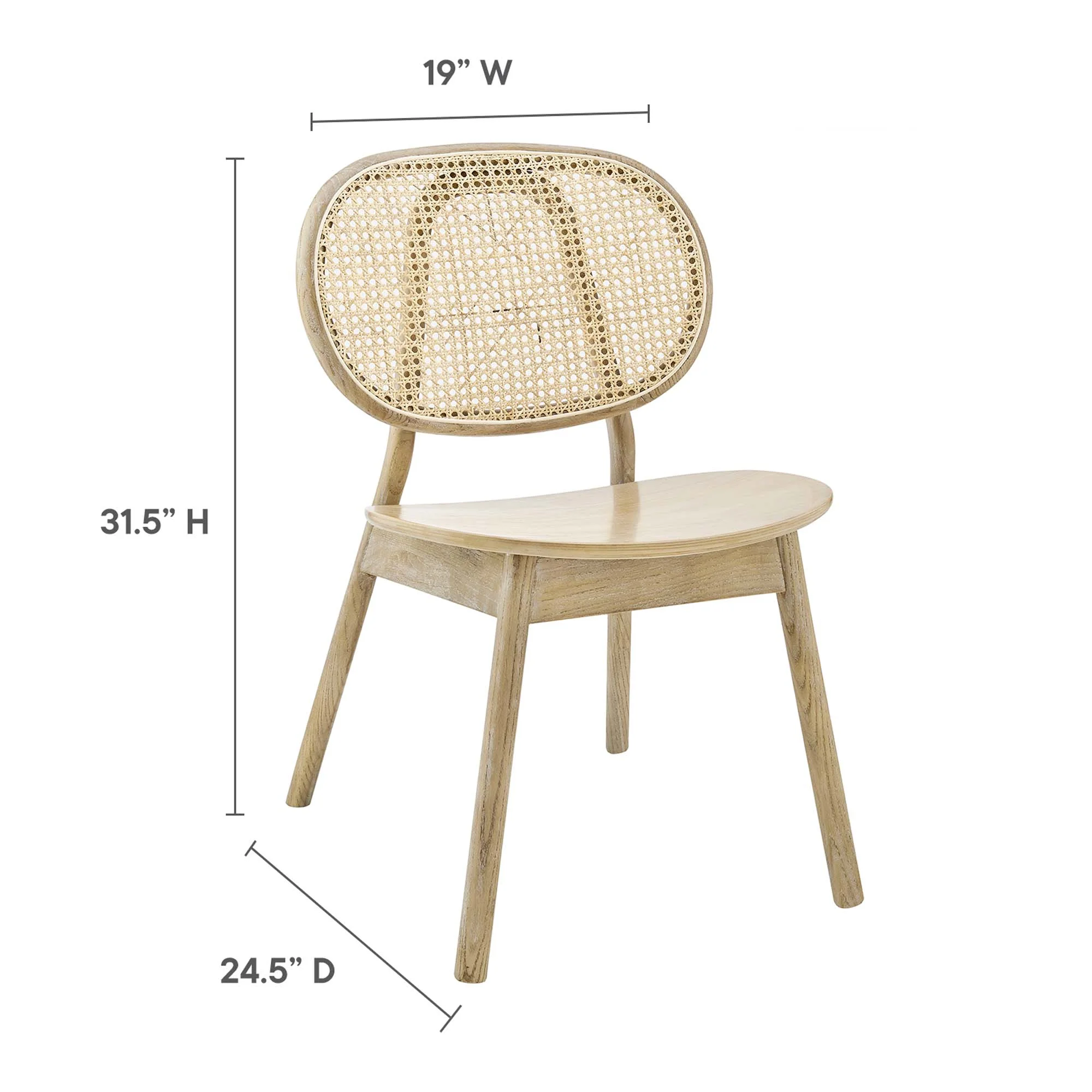 Malina Wood Dining Side Chair Set of 2 by Modway - Image 3