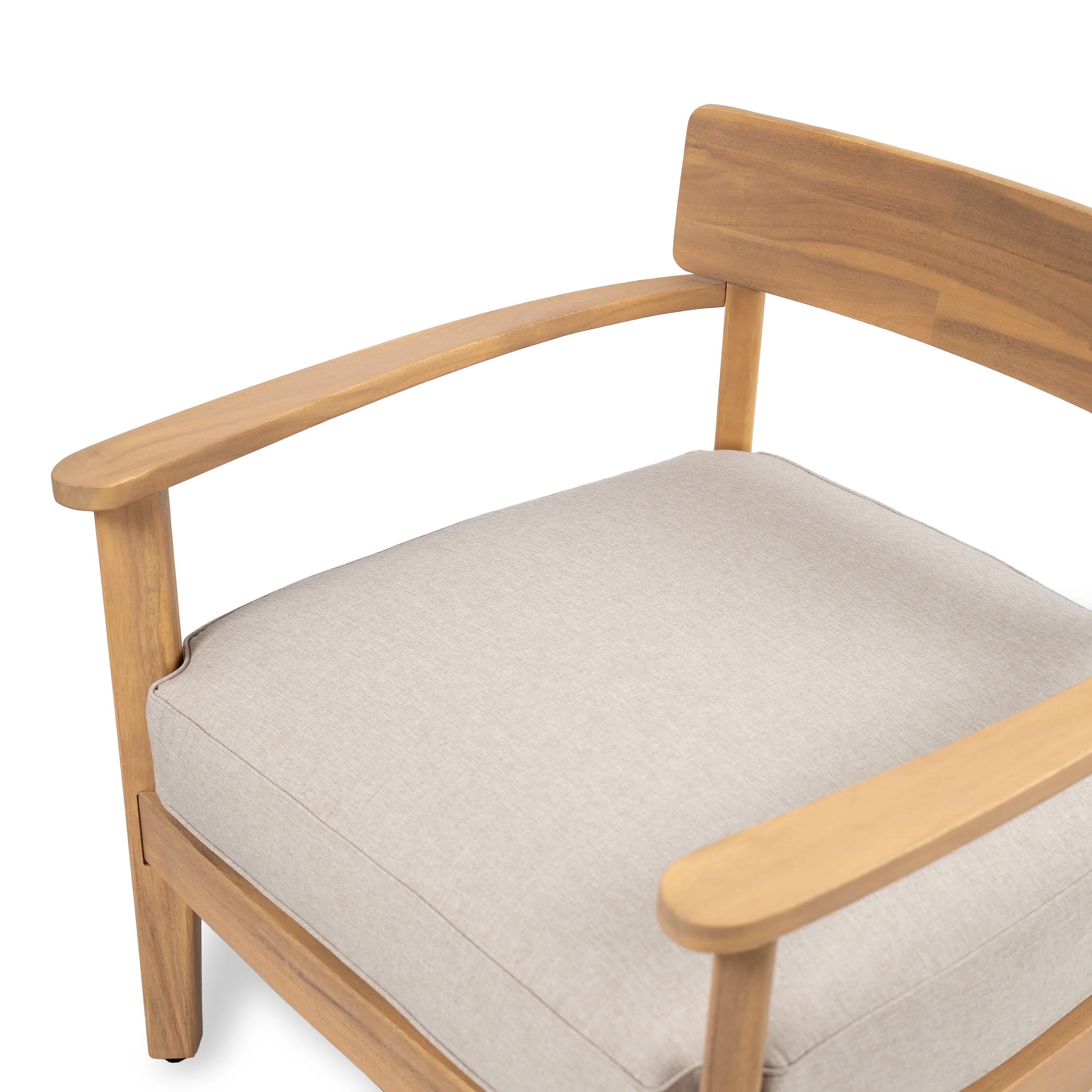 Mallorca Acacia Wood Club Chair with Seat Cushion - Image 12
