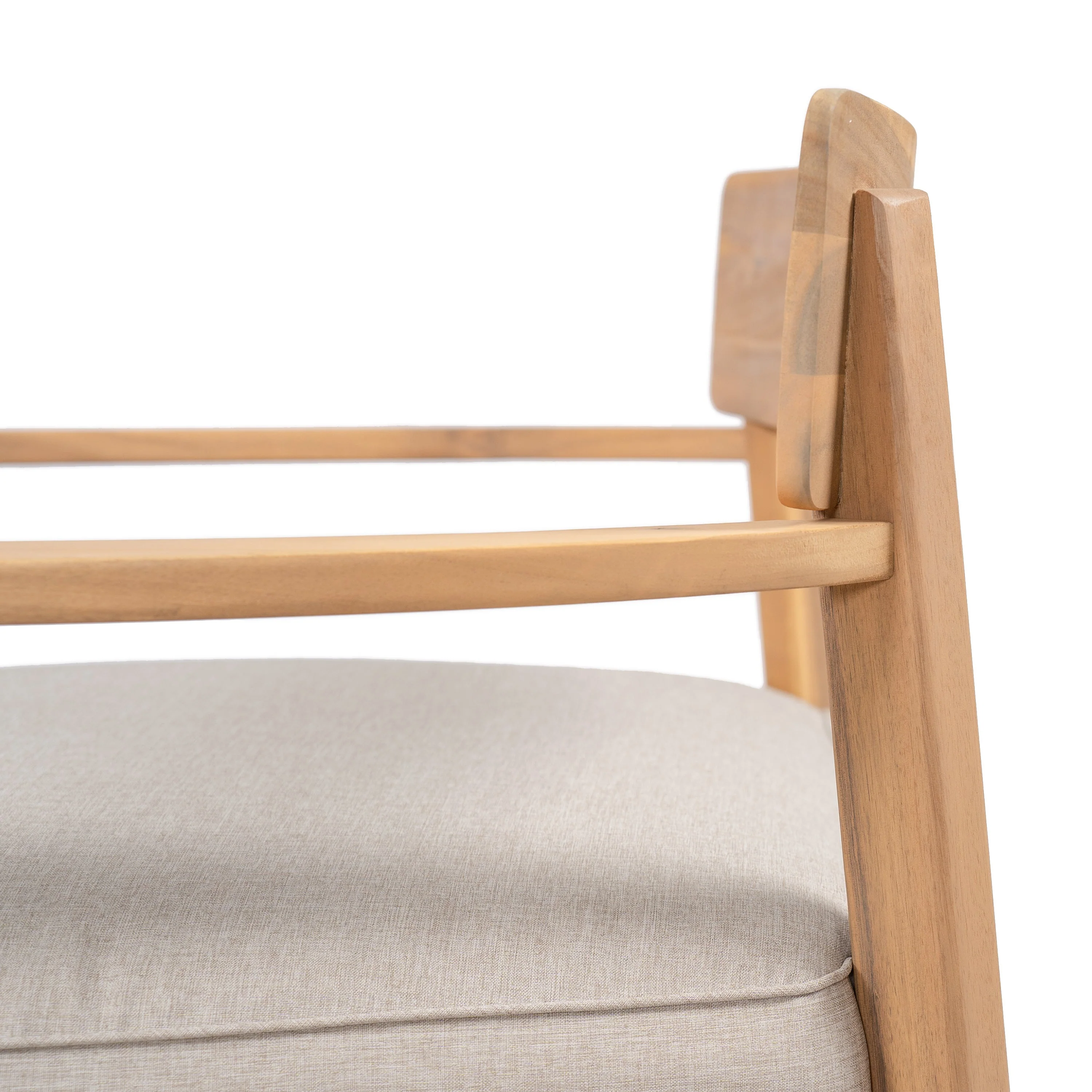 Mallorca Acacia Wood Club Chair with Seat Cushion - Image 15