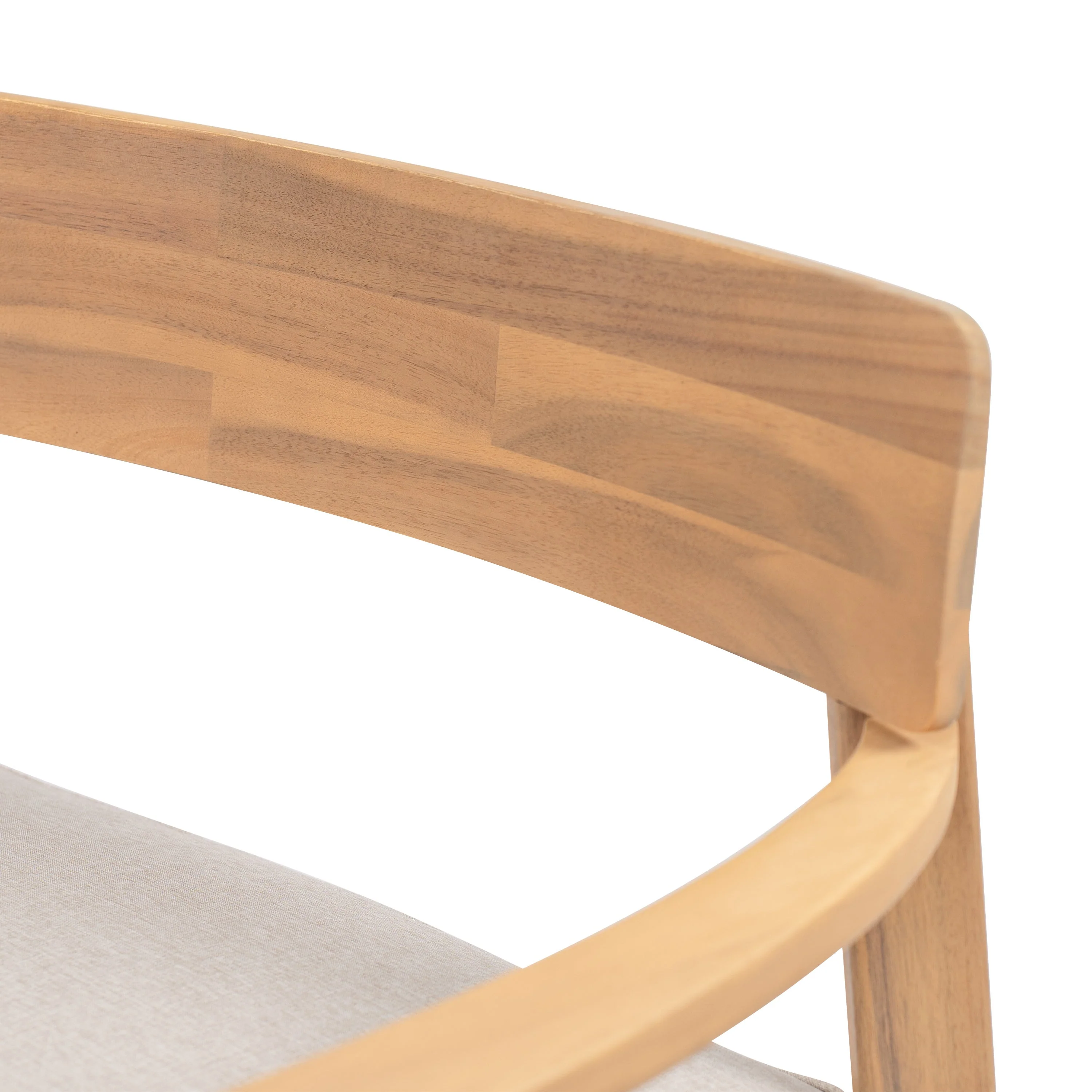 Mallorca Acacia Wood Club Chair with Seat Cushion - Image 19