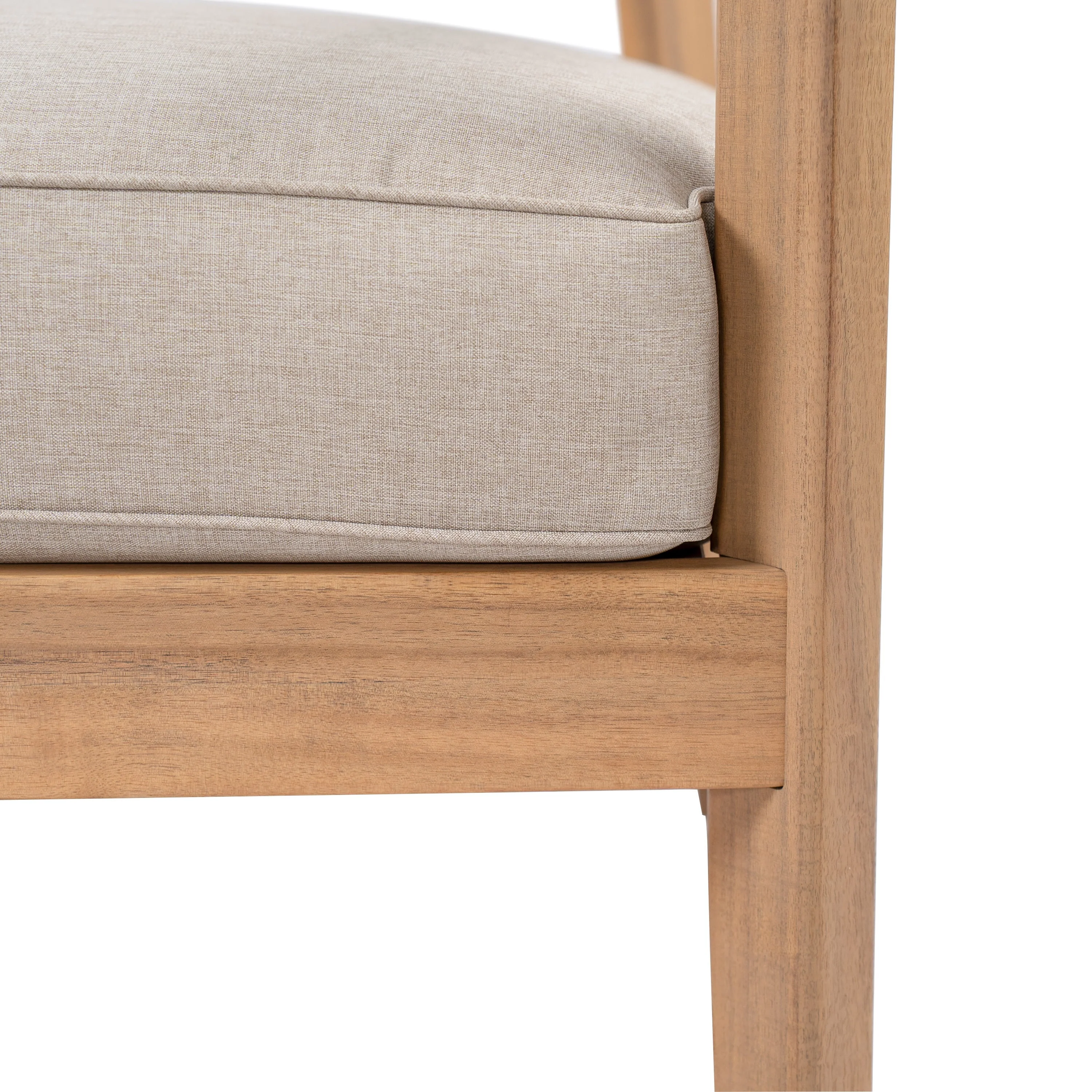 Mallorca Acacia Wood Club Chair with Seat Cushion - Image 20