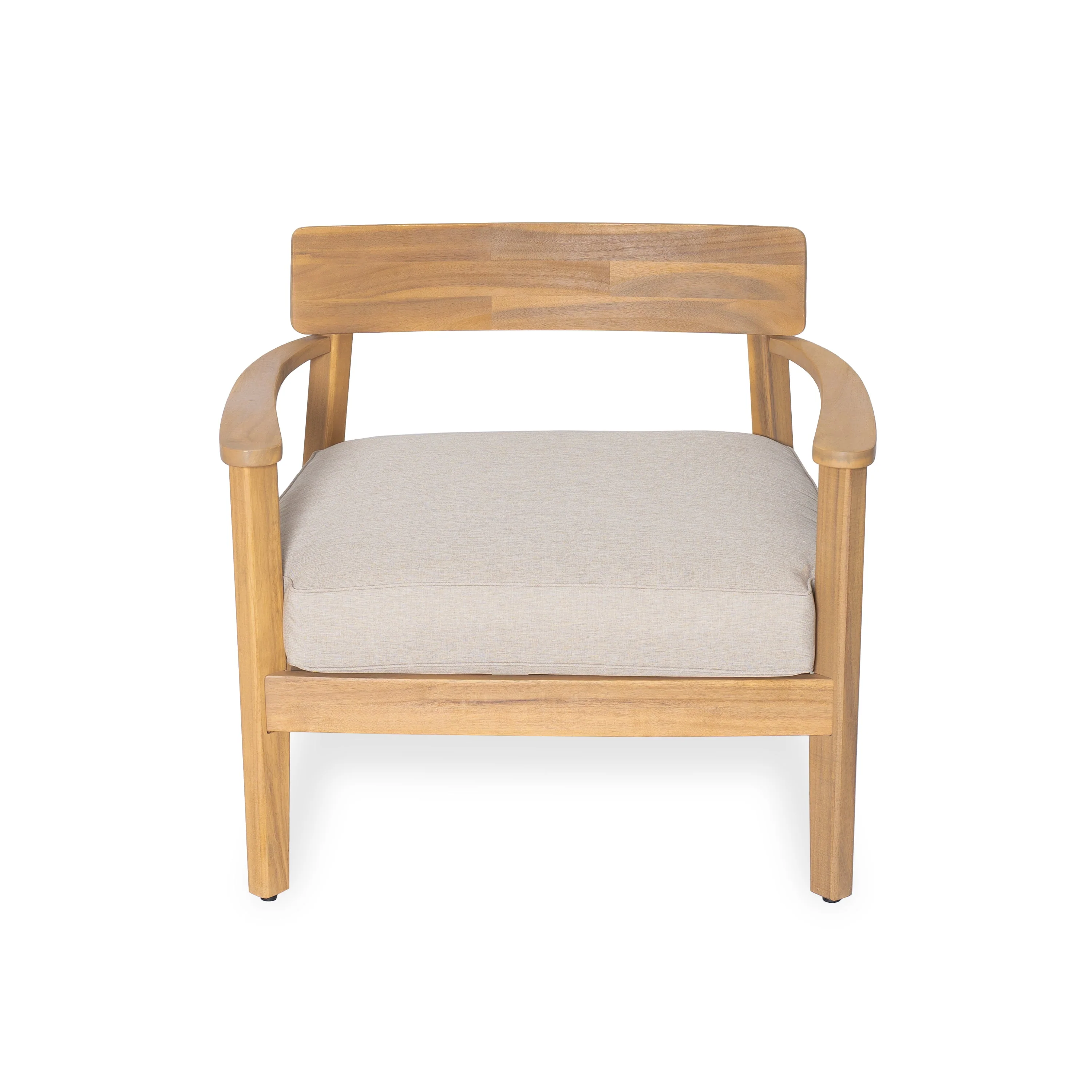 Mallorca Acacia Wood Club Chair with Seat Cushion - Image 3