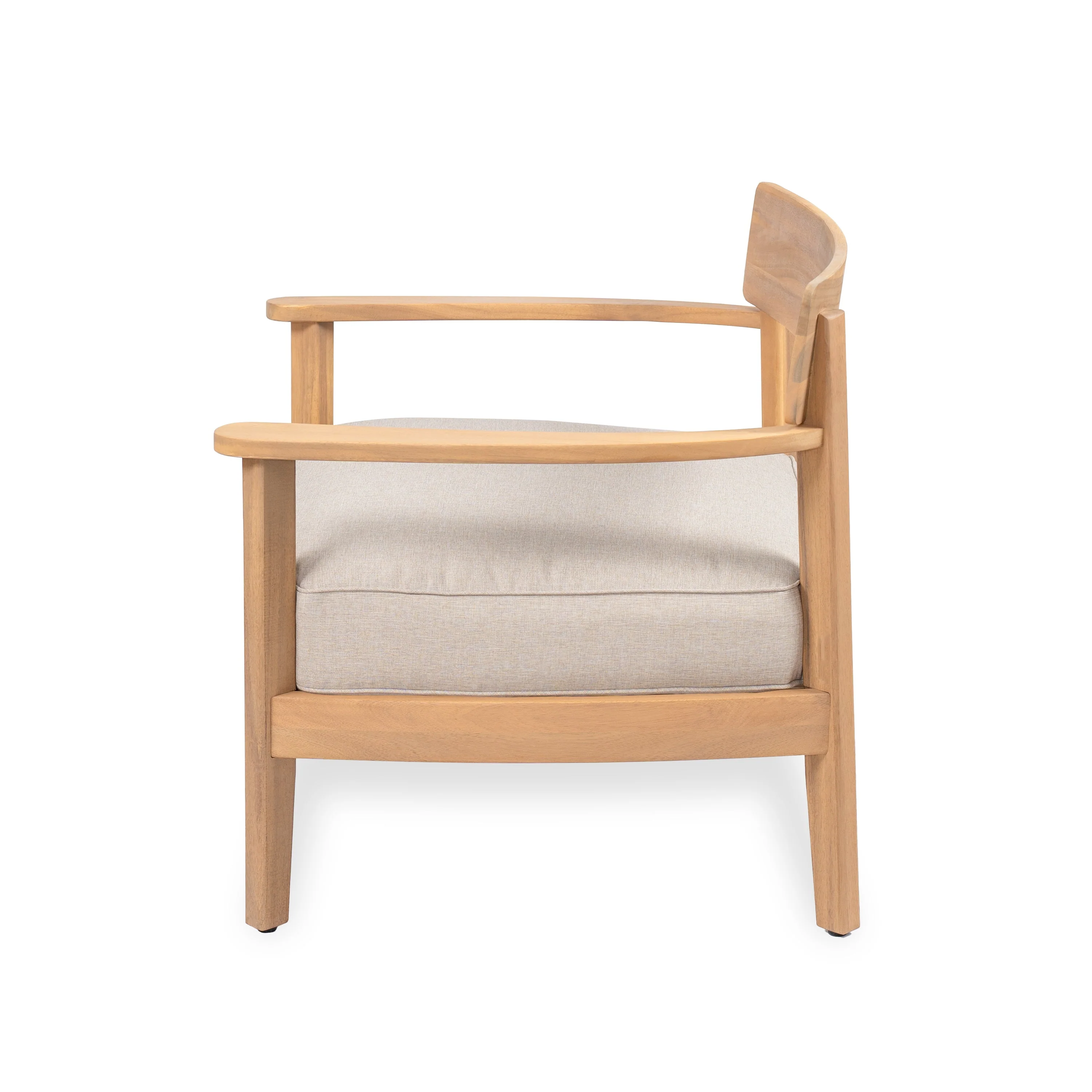 Mallorca Acacia Wood Club Chair with Seat Cushion - Image 4