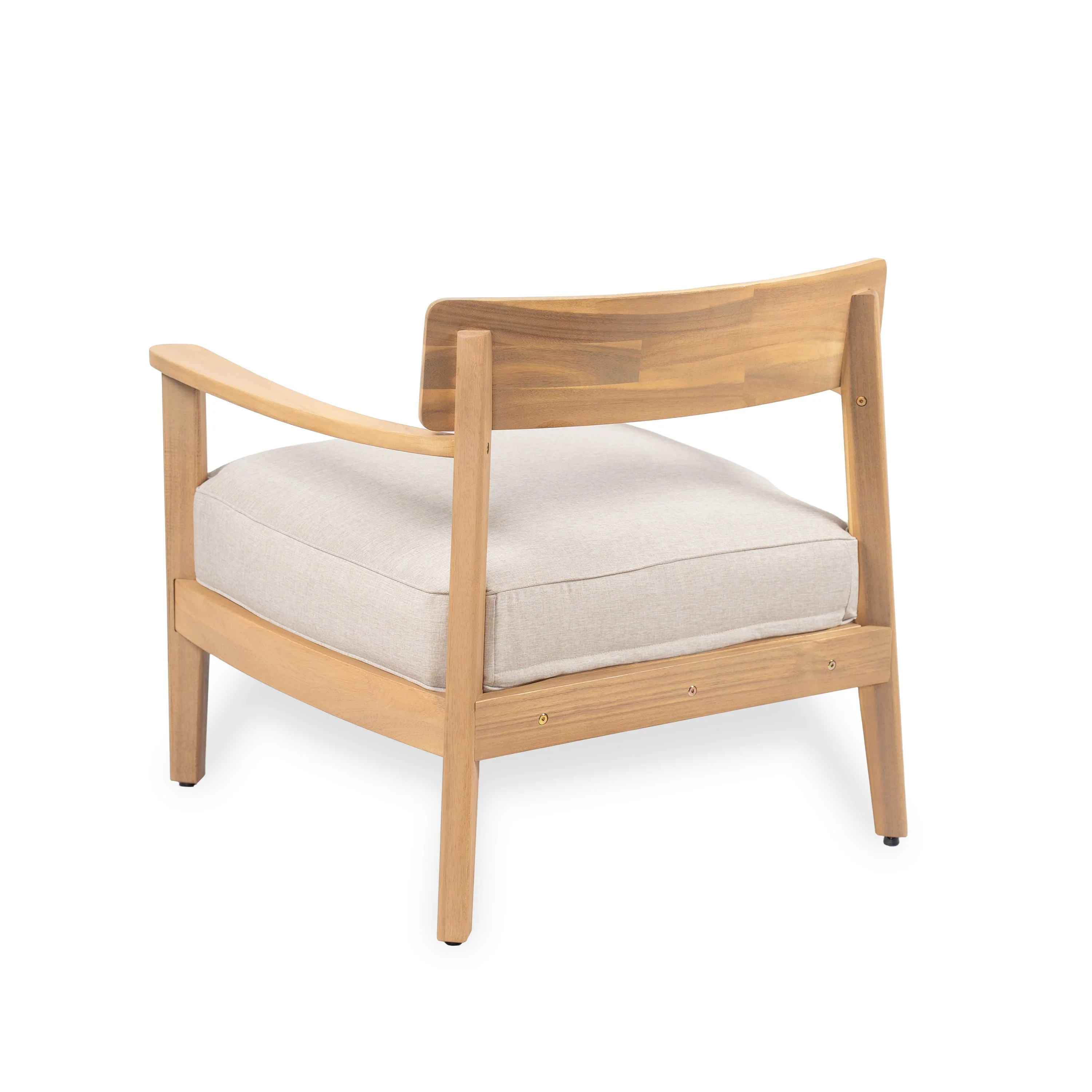 Mallorca Acacia Wood Club Chair with Seat Cushion - Image 6