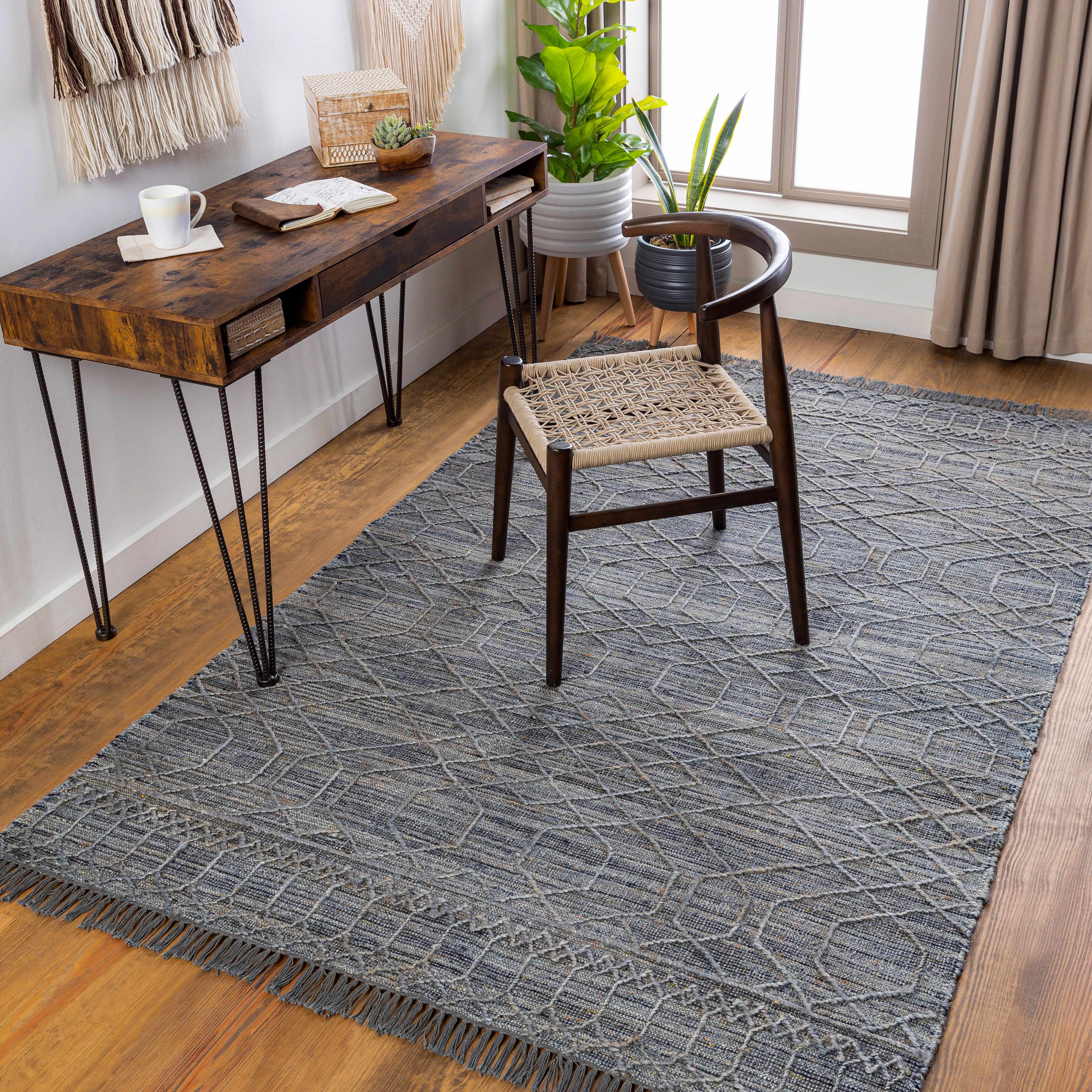 Manby Black Jute&Wool Area Carpet Area Rug - Clearance - Image 3