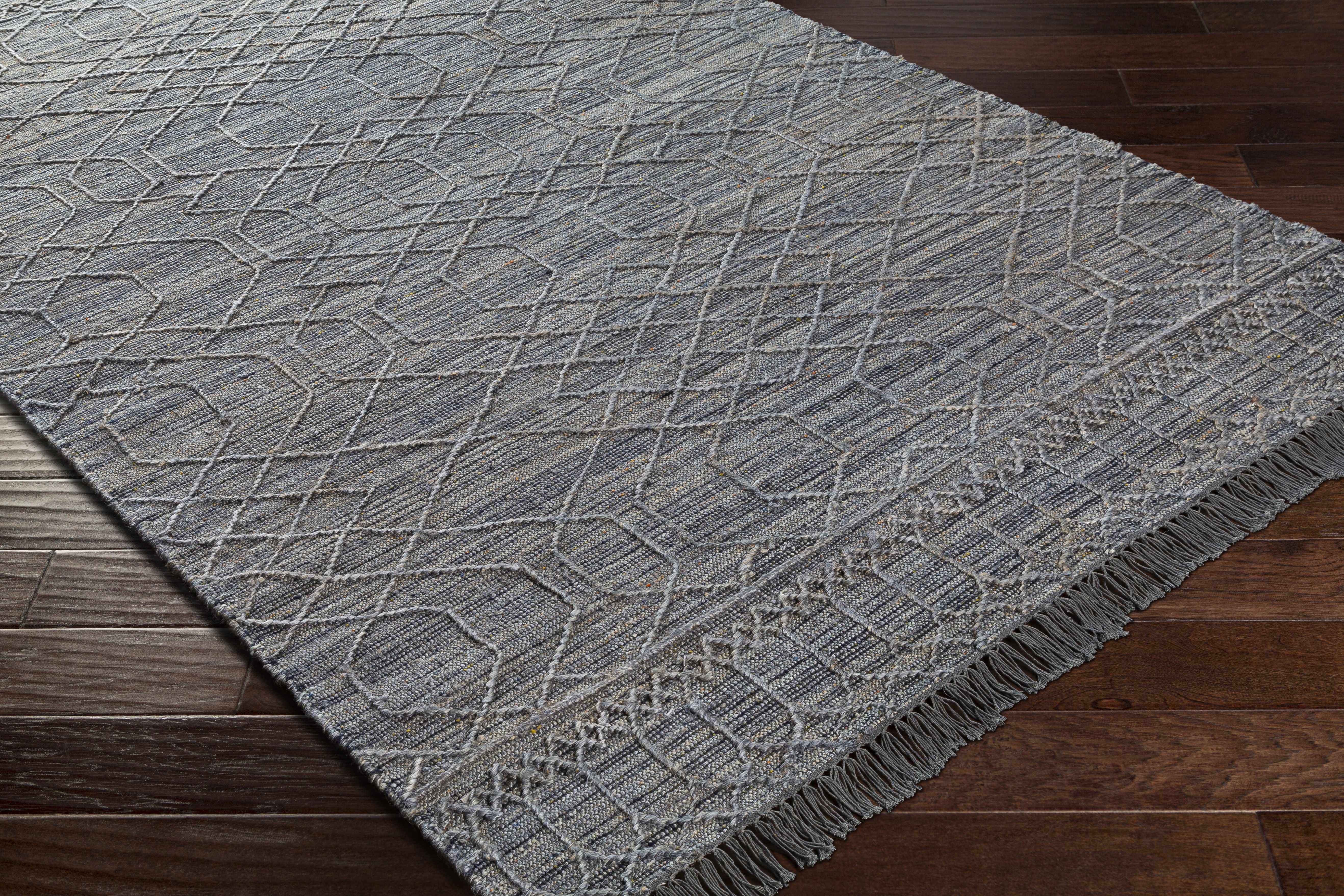 Manby Black Jute&Wool Area Carpet Area Rug - Clearance - Image 8