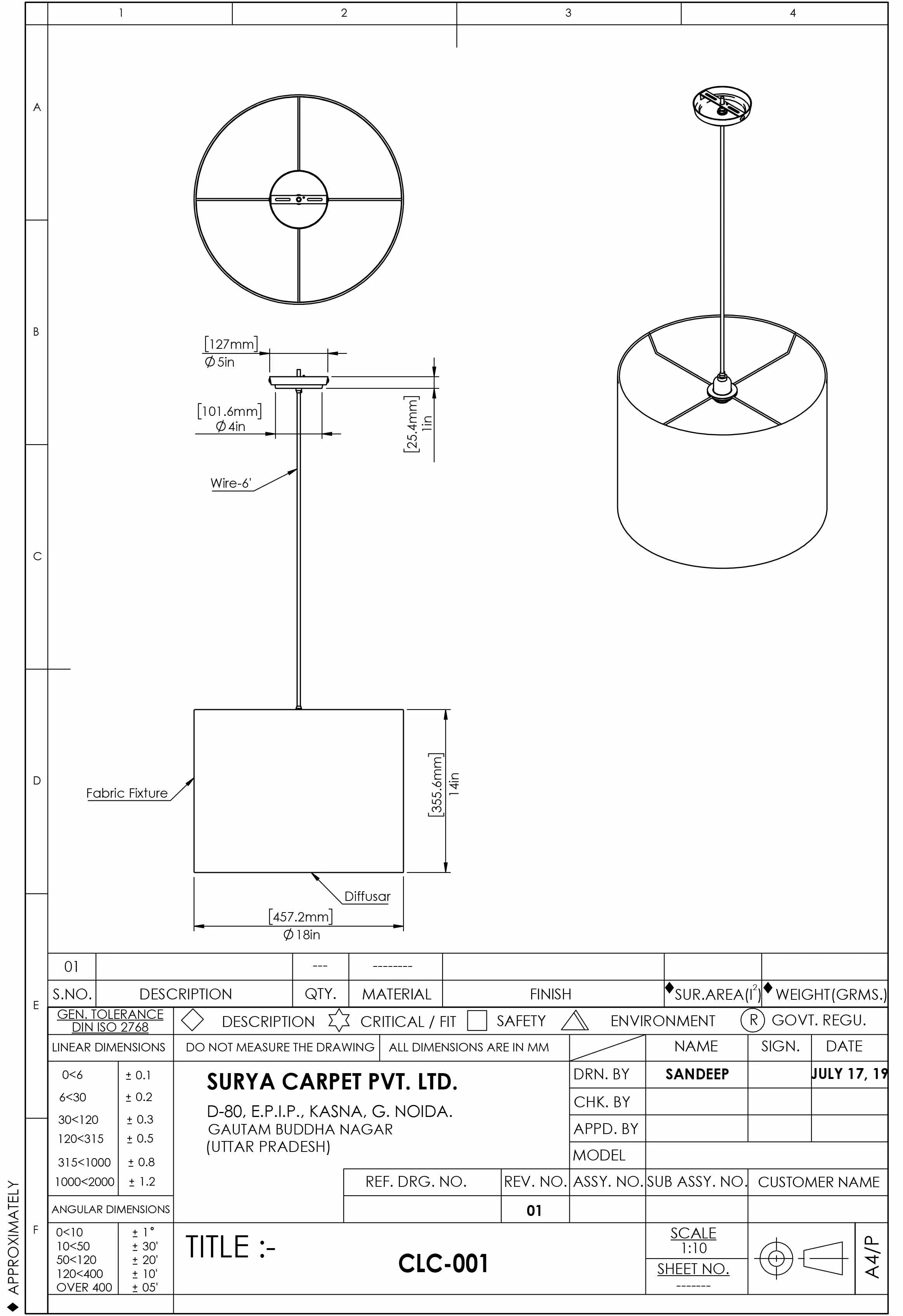 Manton Ceiling Light - Clearance - Image 7