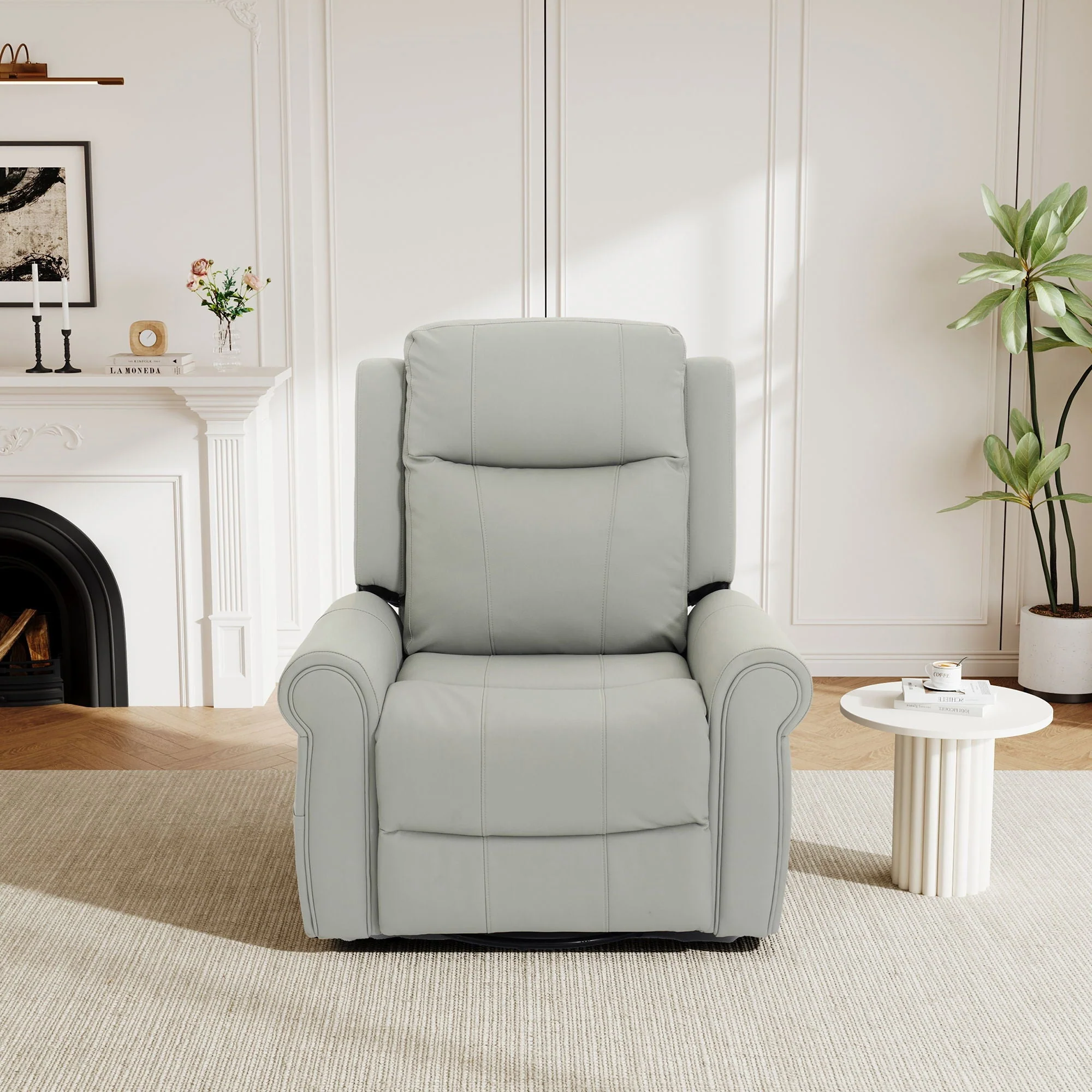 Manual Recliner Chair with 270-Degree Swivel, Massage, Heating, and Dual Reclining Positions - Image 8