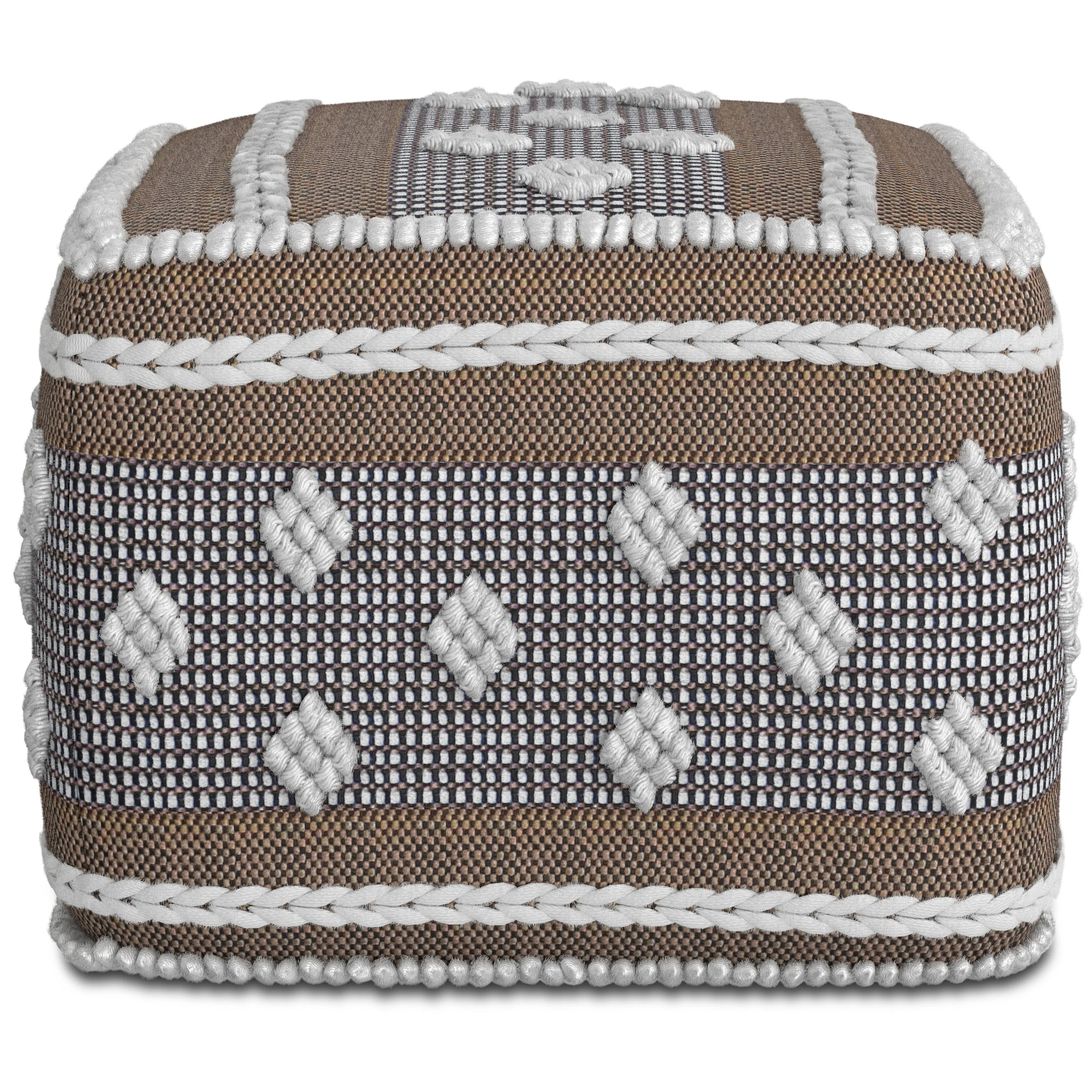 Mapleton Outdoor/Indoor Pouf in Recycled PET Woven Polyester - Image 6