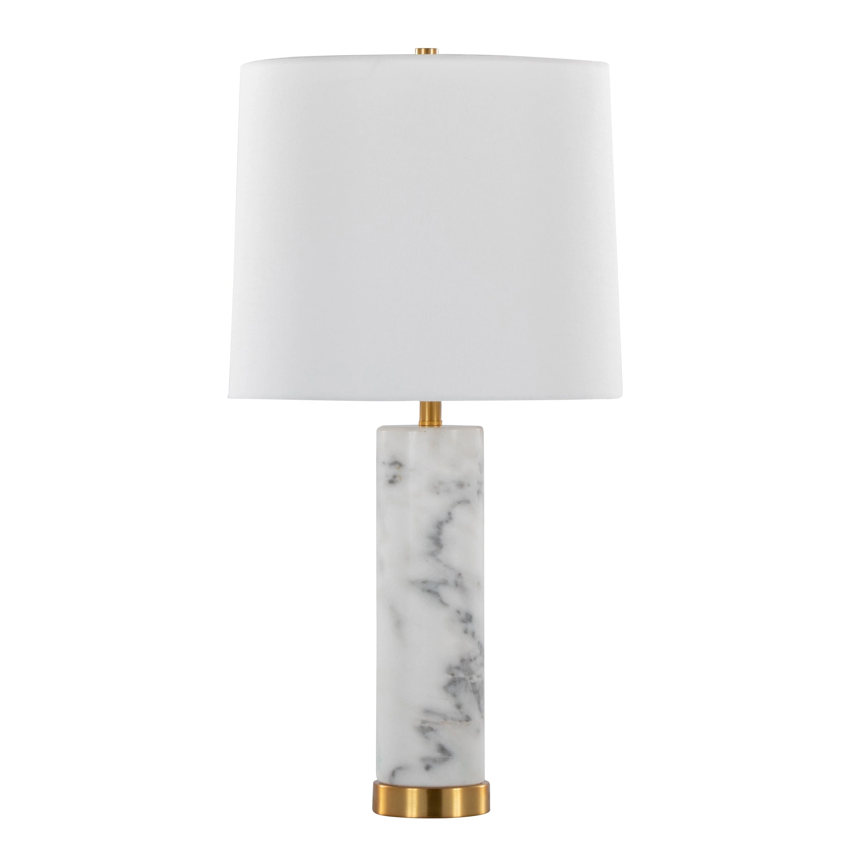 Marabella 26" Contemporary Marble Table Lamp Set of 2 - Image 2
