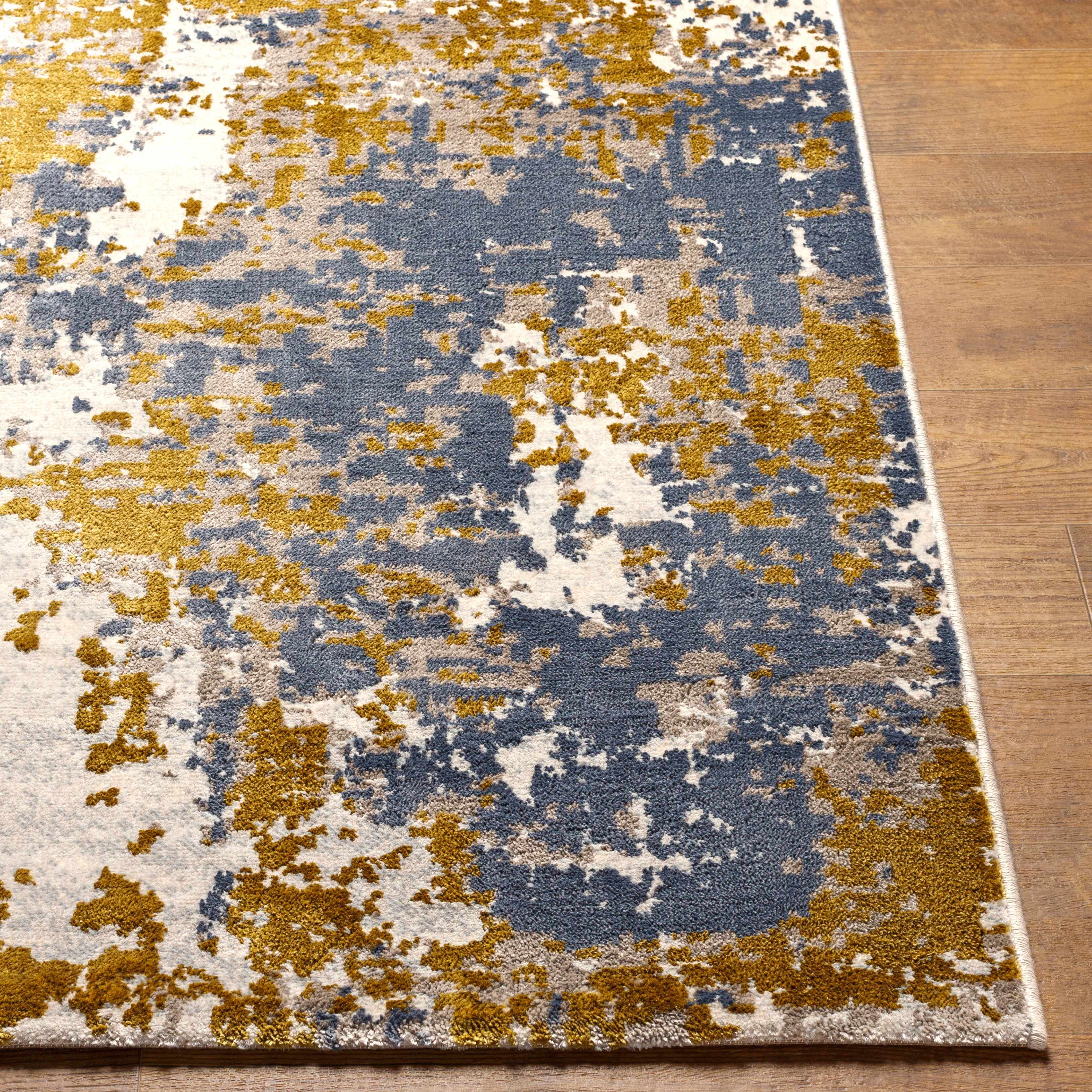 Maralal Mustard & Blue Area Rug - Clearance - Image 7