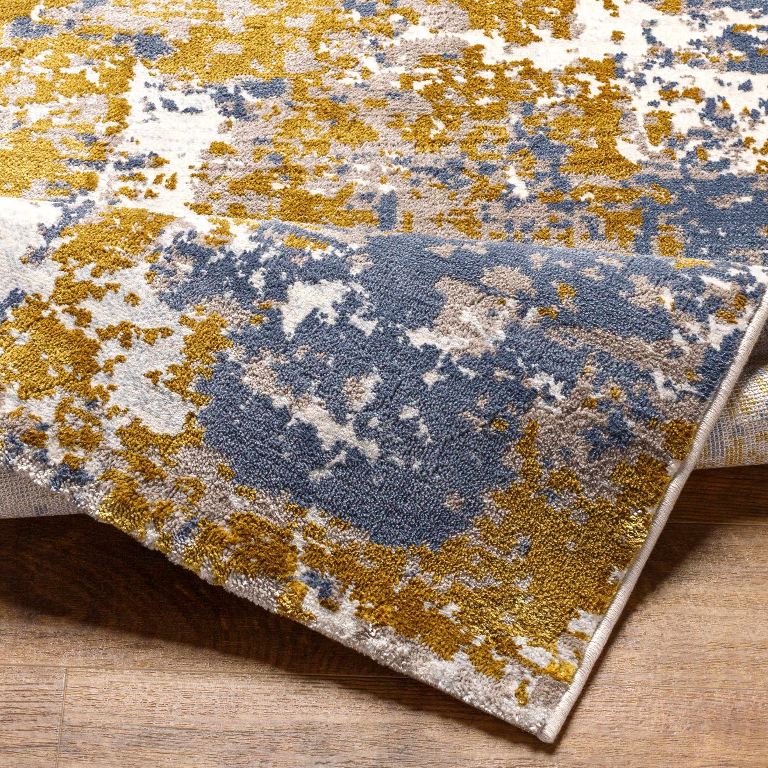 Maralal Mustard & Blue Area Rug - Clearance - Image 8