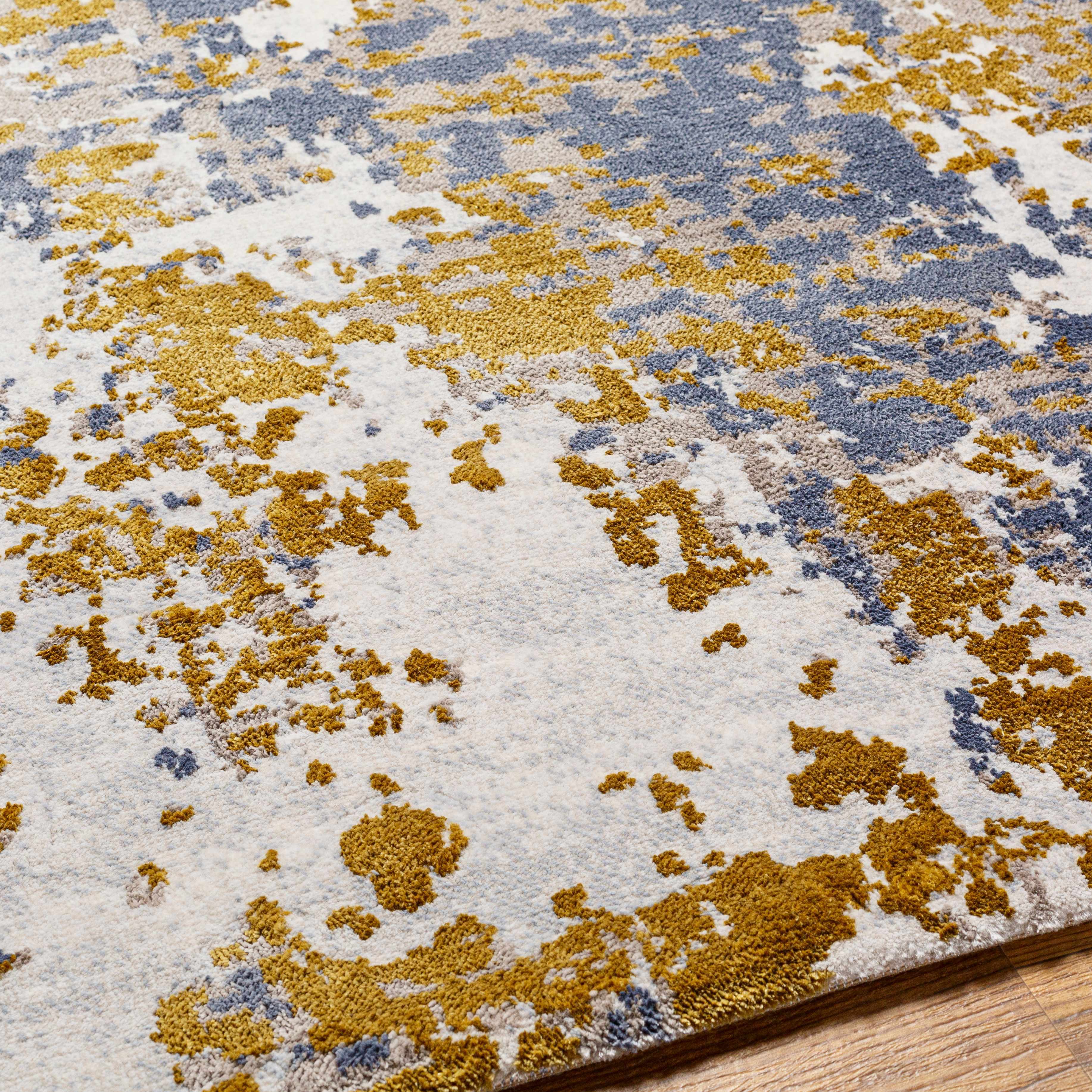 Maralal Mustard & Blue Area Rug - Clearance - Image 9
