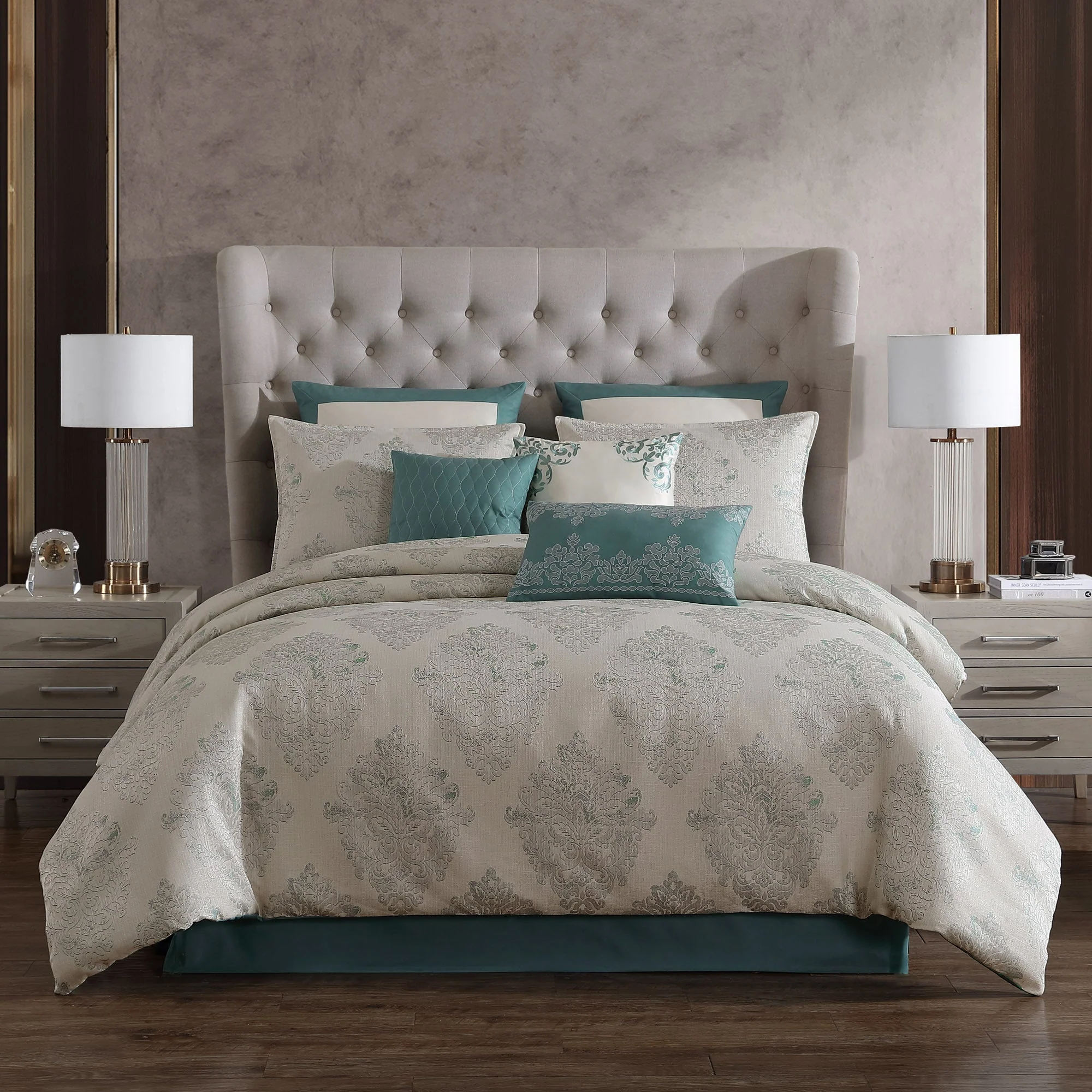 Marana 9 Pc Medallion Jacquard Comforter Set - Image 7