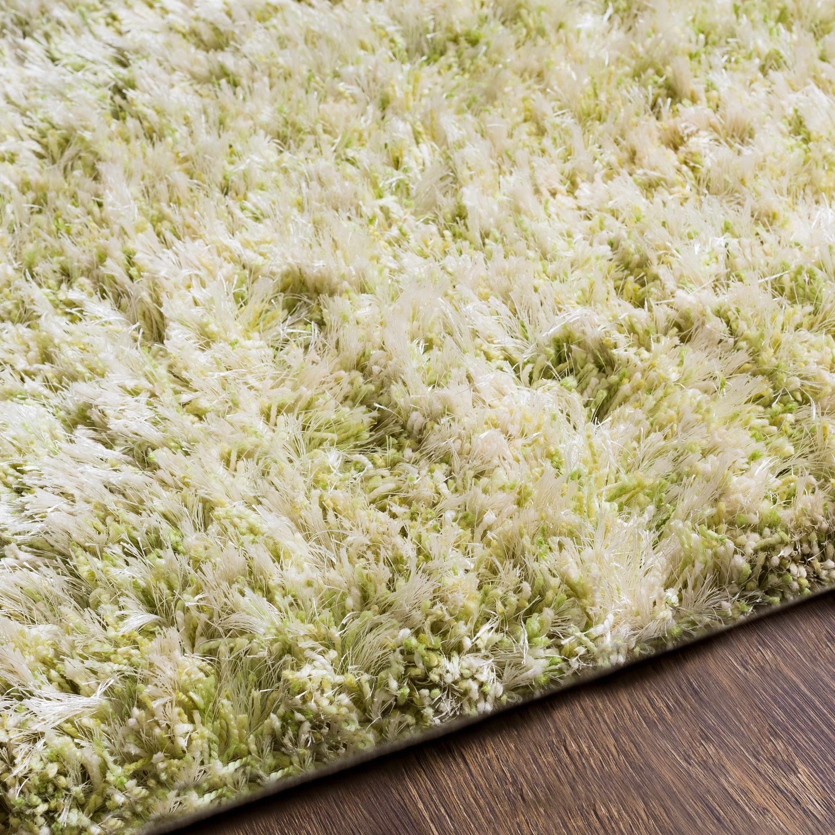 Marao Solid Grass Green Plush Rug - Clearance - Image 4