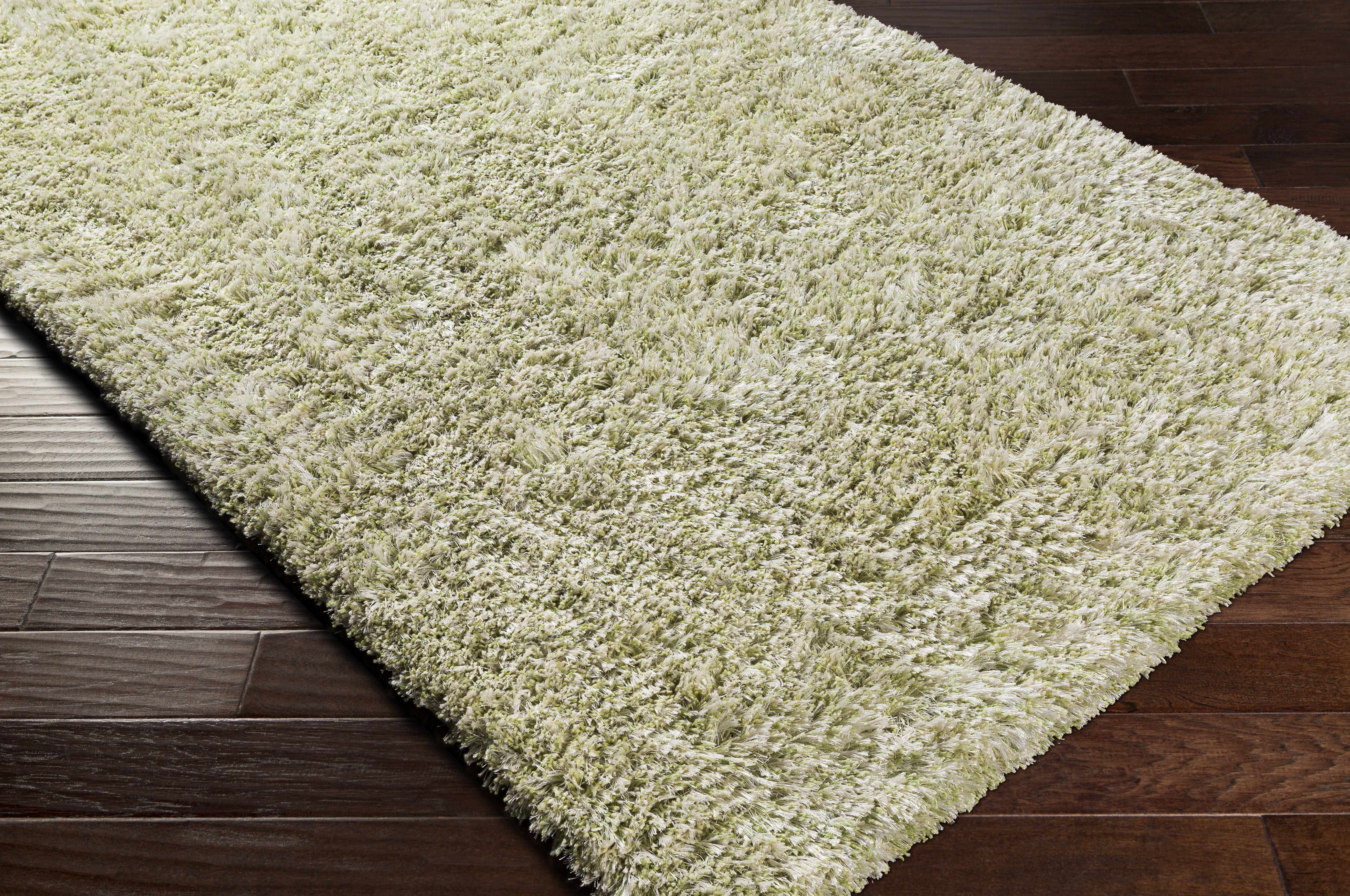 Marao Solid Grass Green Plush Rug - Clearance - Image 6