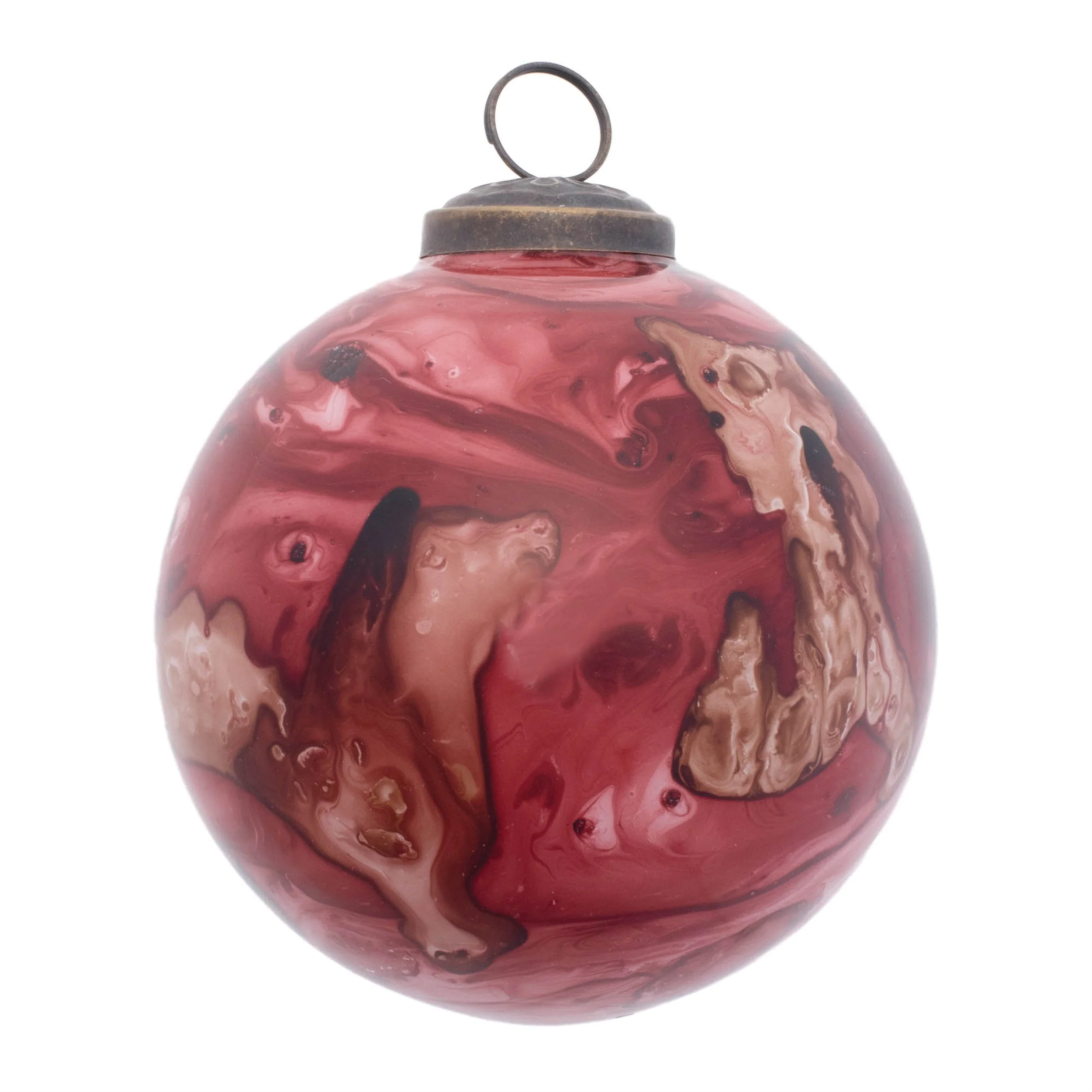 Marble Painted Glass Ornament (Set of 6) - Image 2