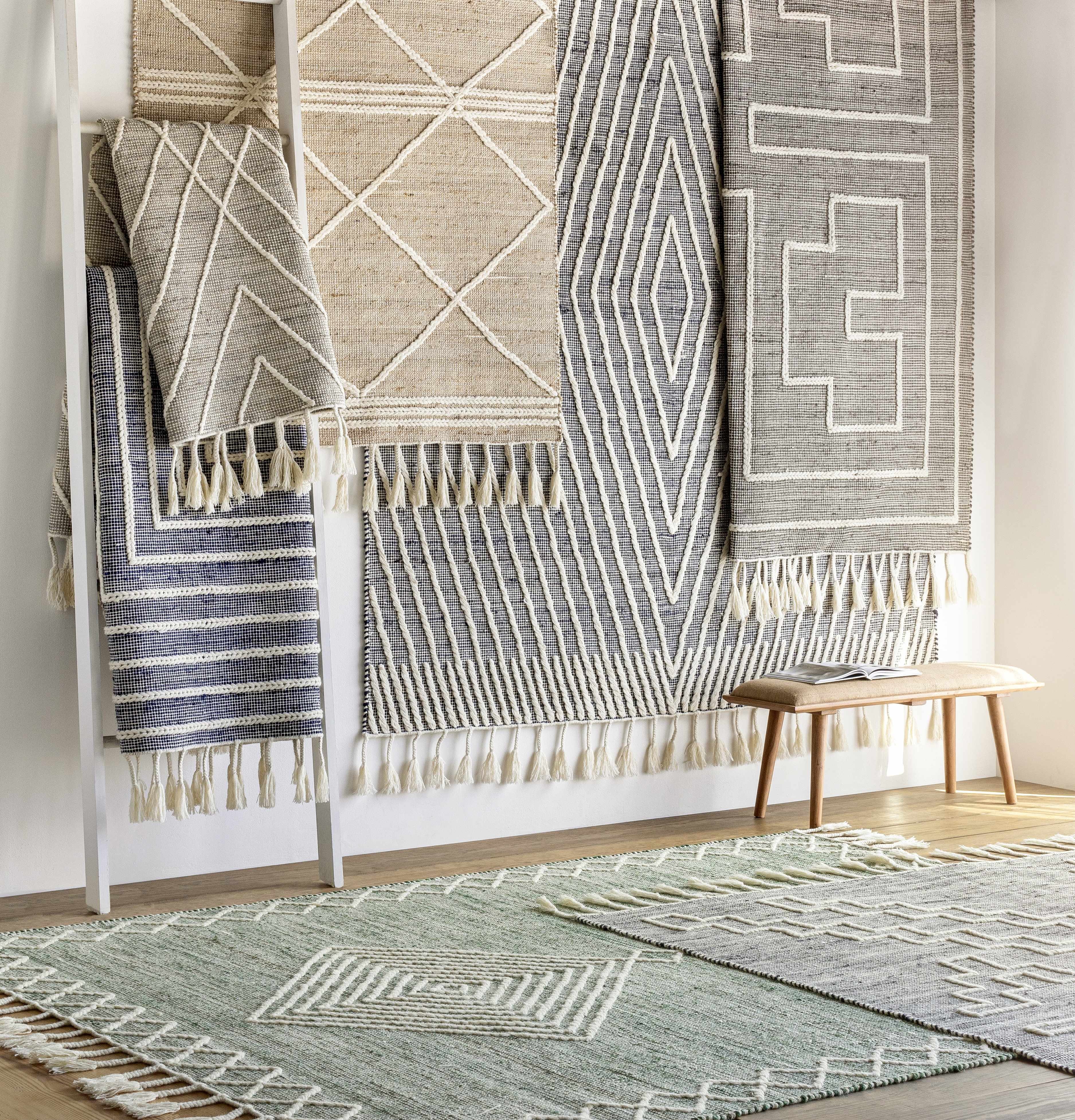 Marbletown Jute&Wool Blend Rug with Tassels - Clearance - Image 13