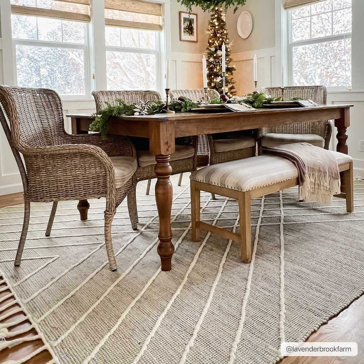 Marbletown Jute&Wool Blend Rug with Tassels - Clearance - Image 2
