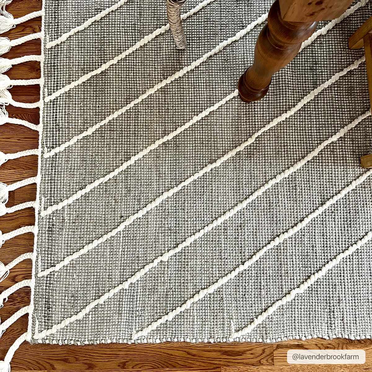 Marbletown Jute&Wool Blend Rug with Tassels - Clearance - Image 9