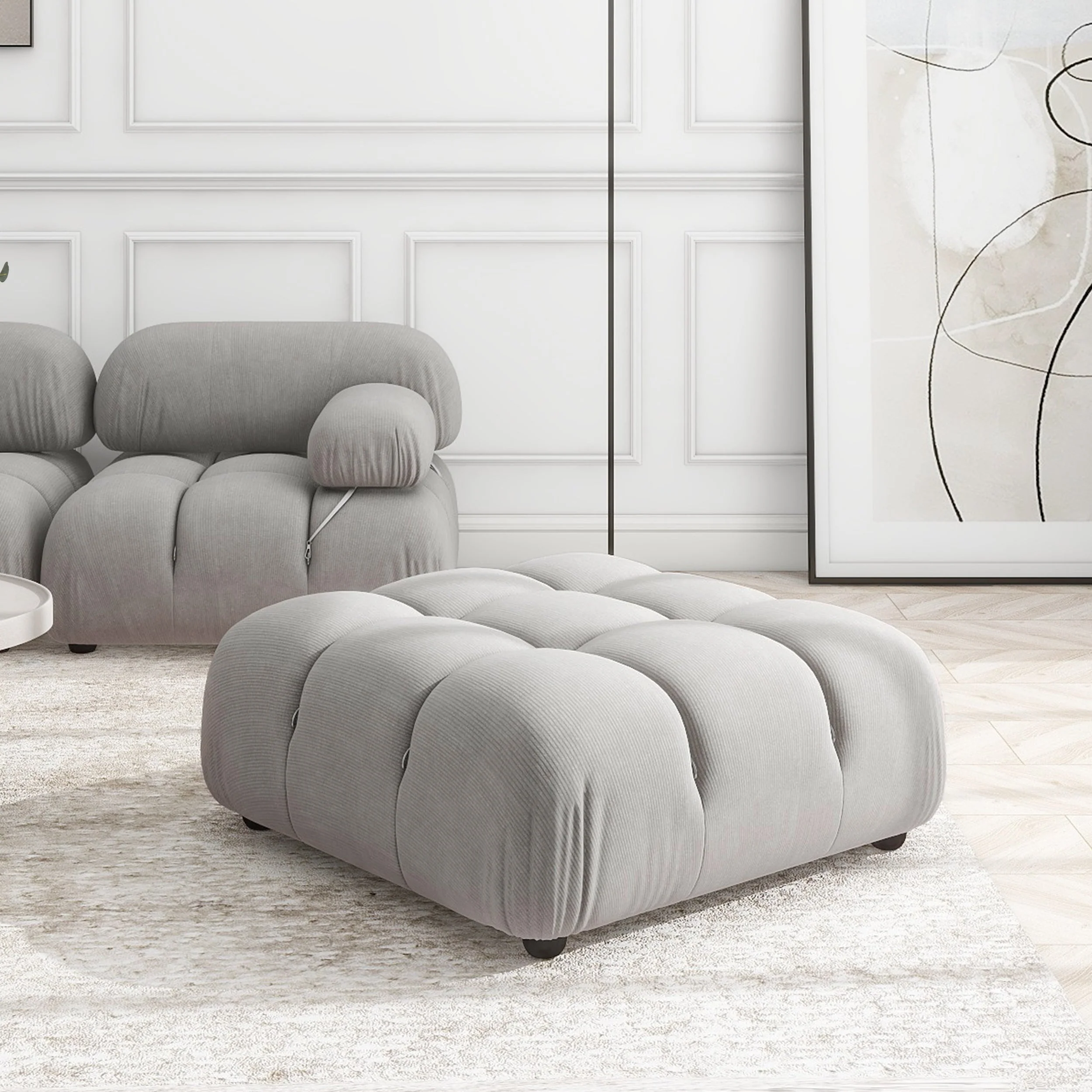 Marcel 36" Bubble Modular Modern Cocktail Ottoman - Image 12