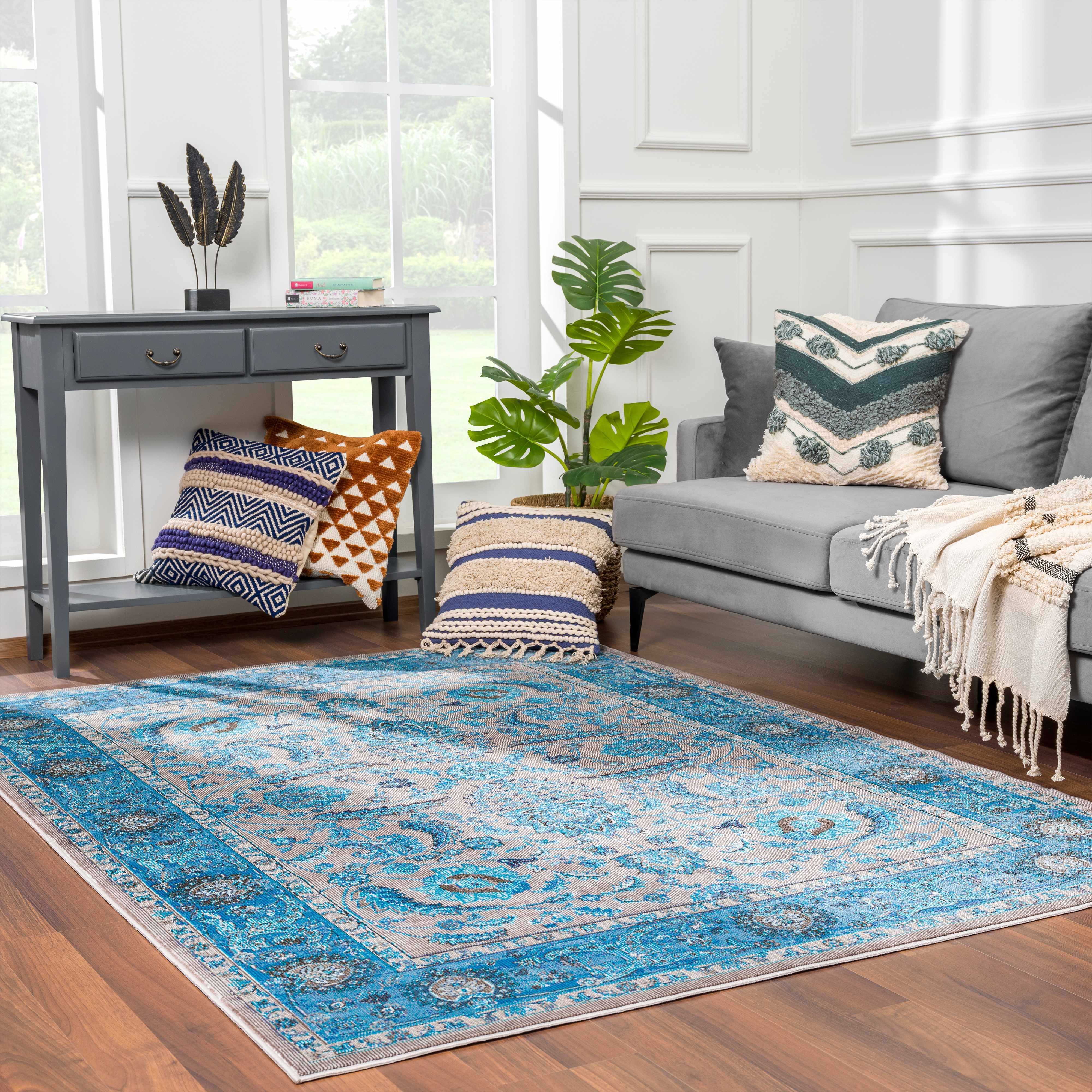 Mardina Turquoise Area Rug - Clearance - Image 2