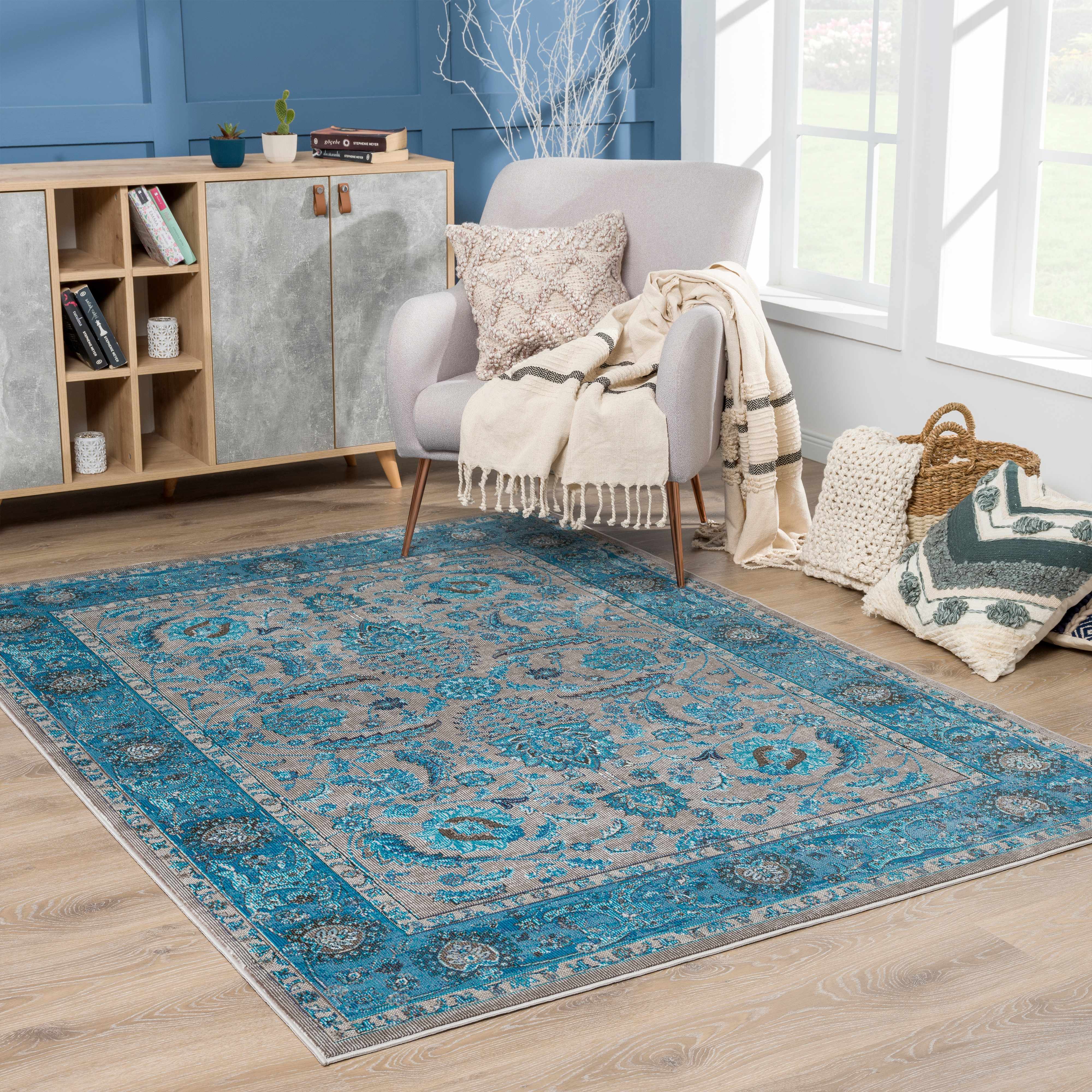 Mardina Turquoise Area Rug - Clearance - Image 3
