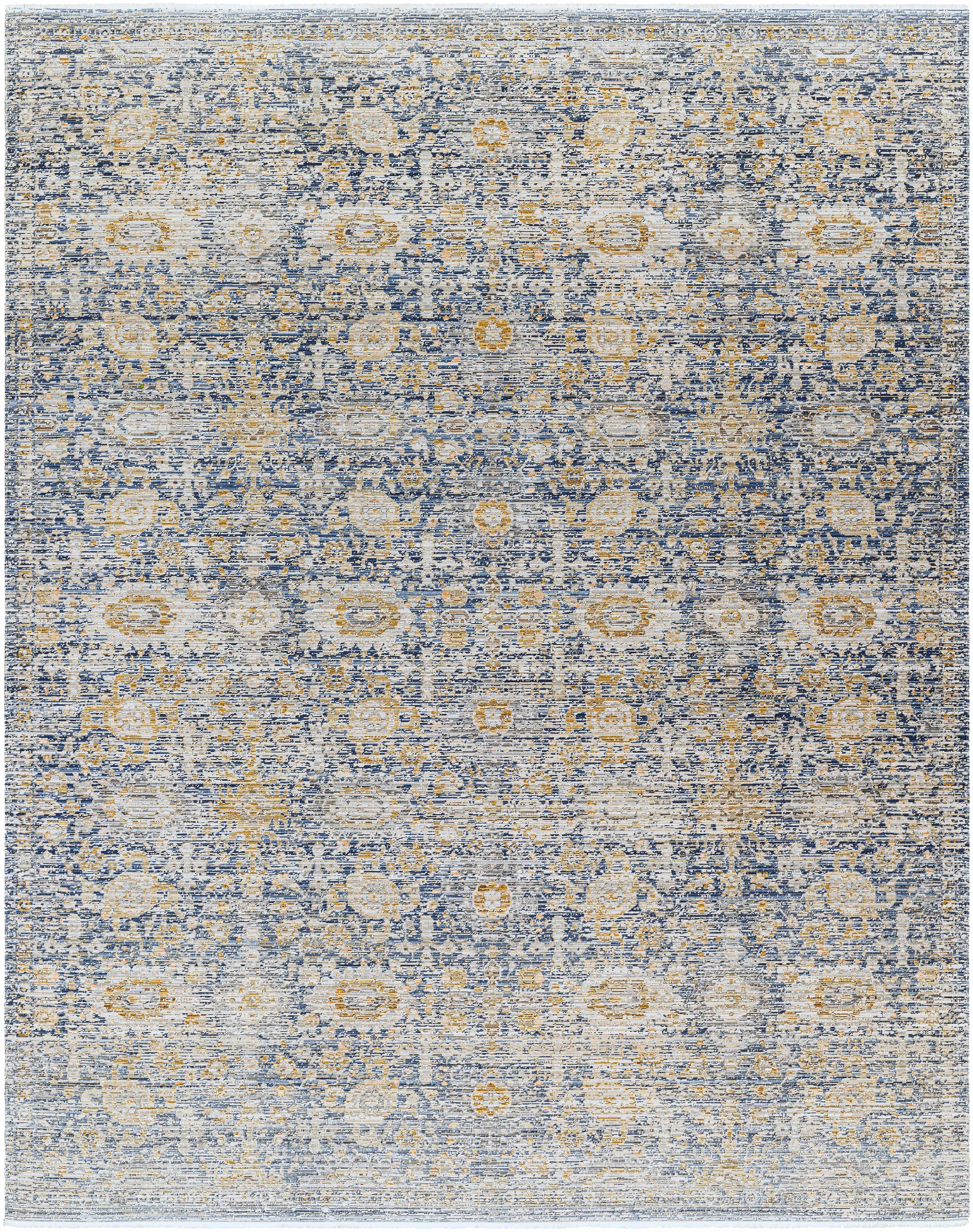 Margaret Damask Blue Washable Area Rug - Livabliss x Becki Owens - Image 3