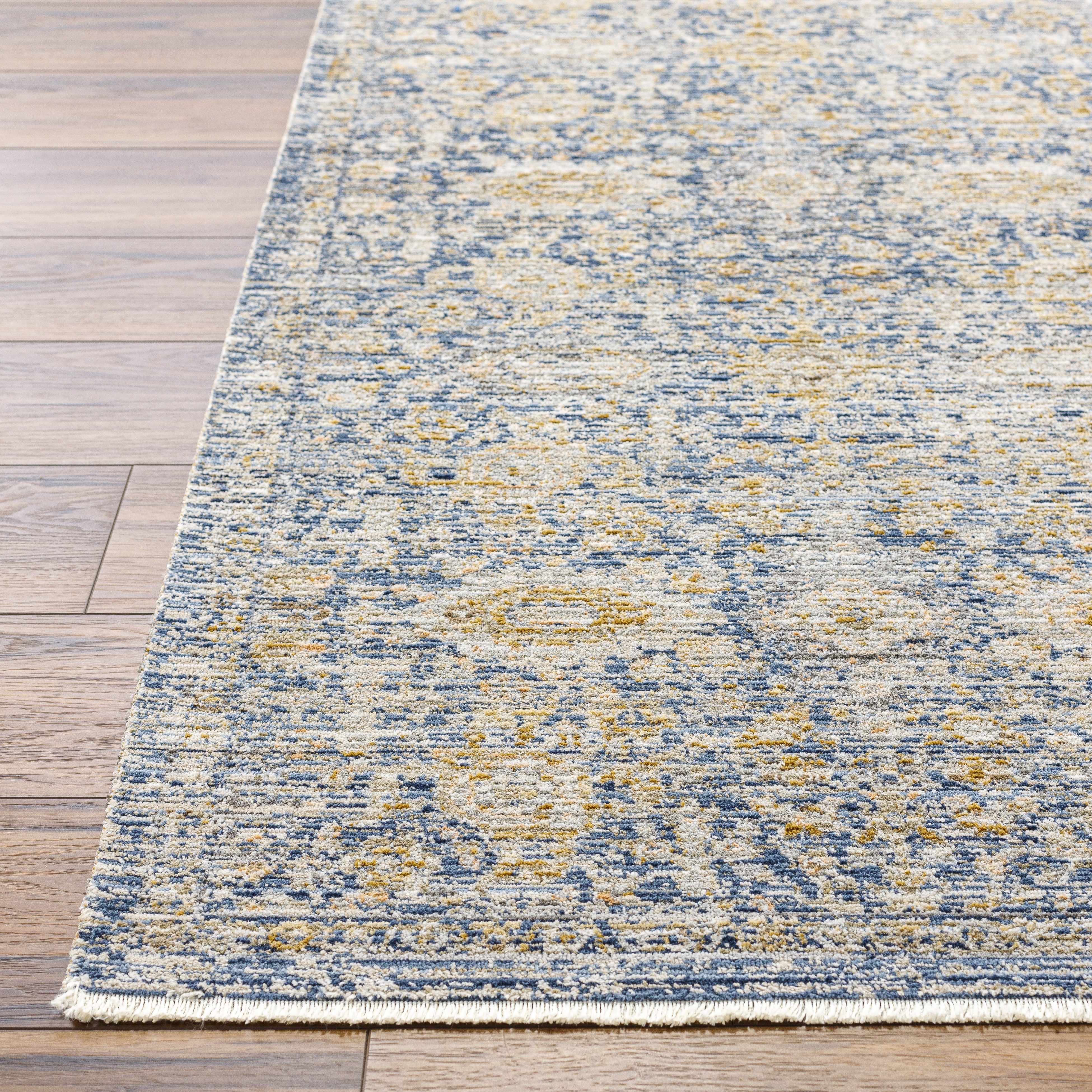 Margaret Damask Blue Washable Area Rug - Livabliss x Becki Owens - Image 4