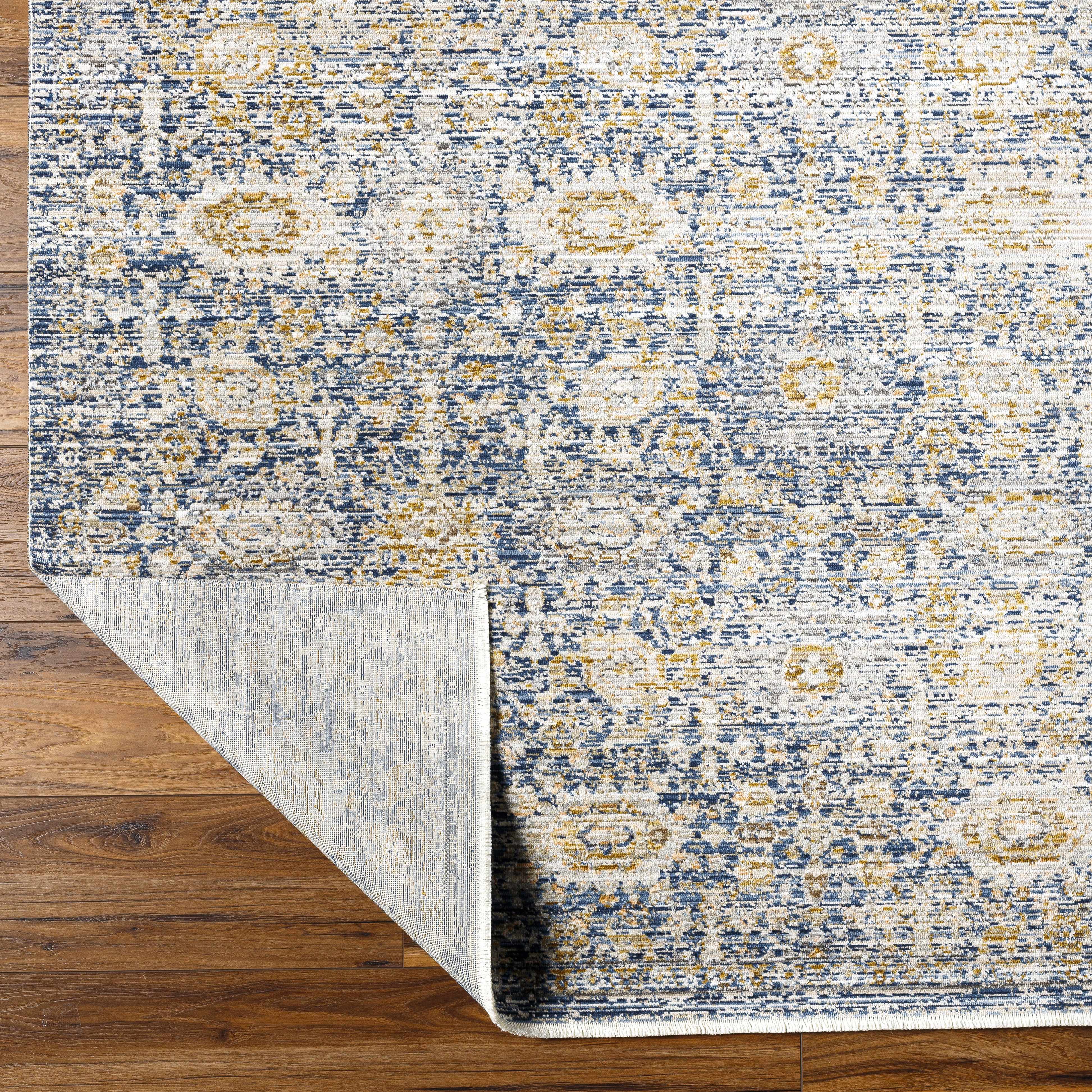 Margaret Damask Blue Washable Area Rug - Livabliss x Becki Owens - Image 6