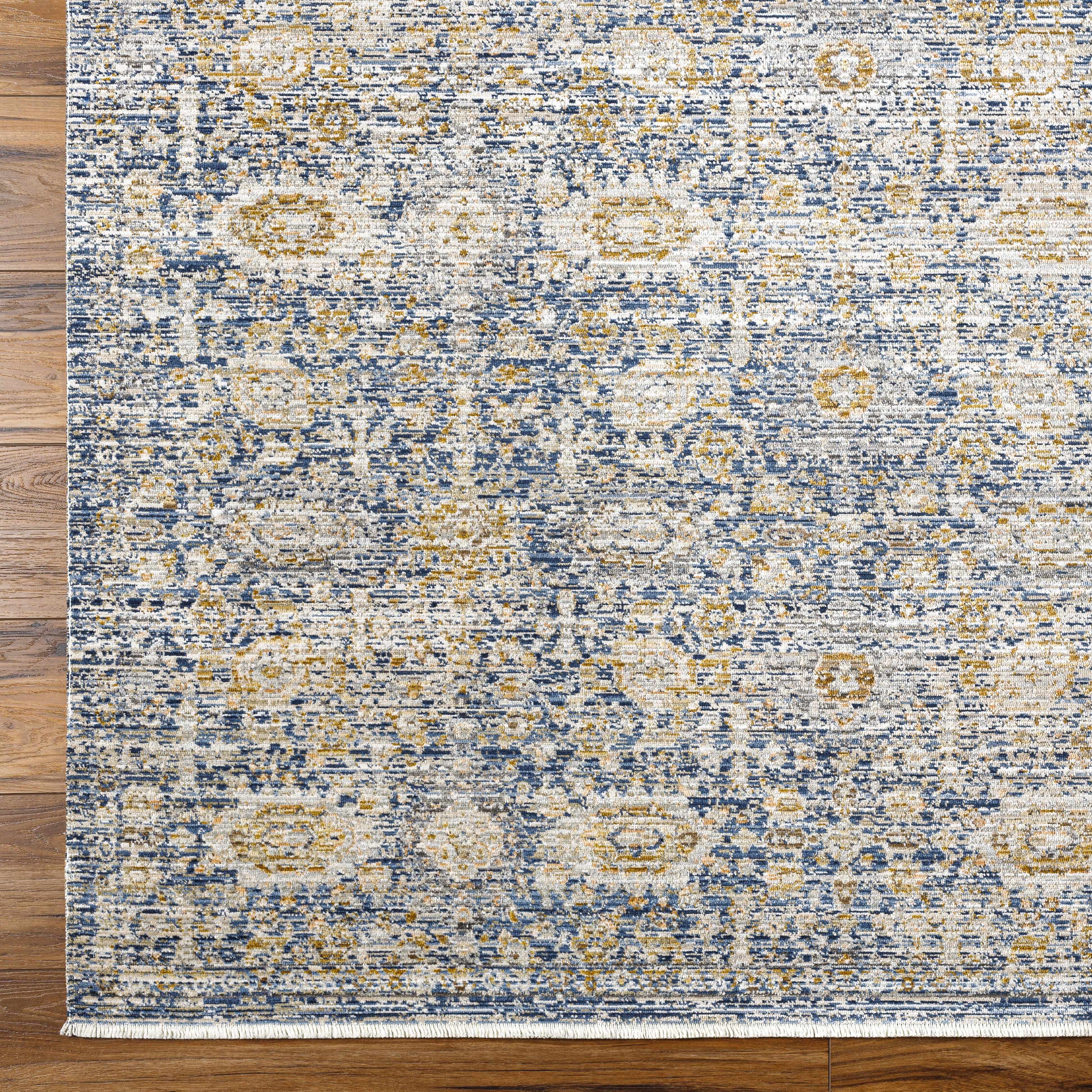 Margaret Damask Blue Washable Area Rug - Livabliss x Becki Owens - Image 7