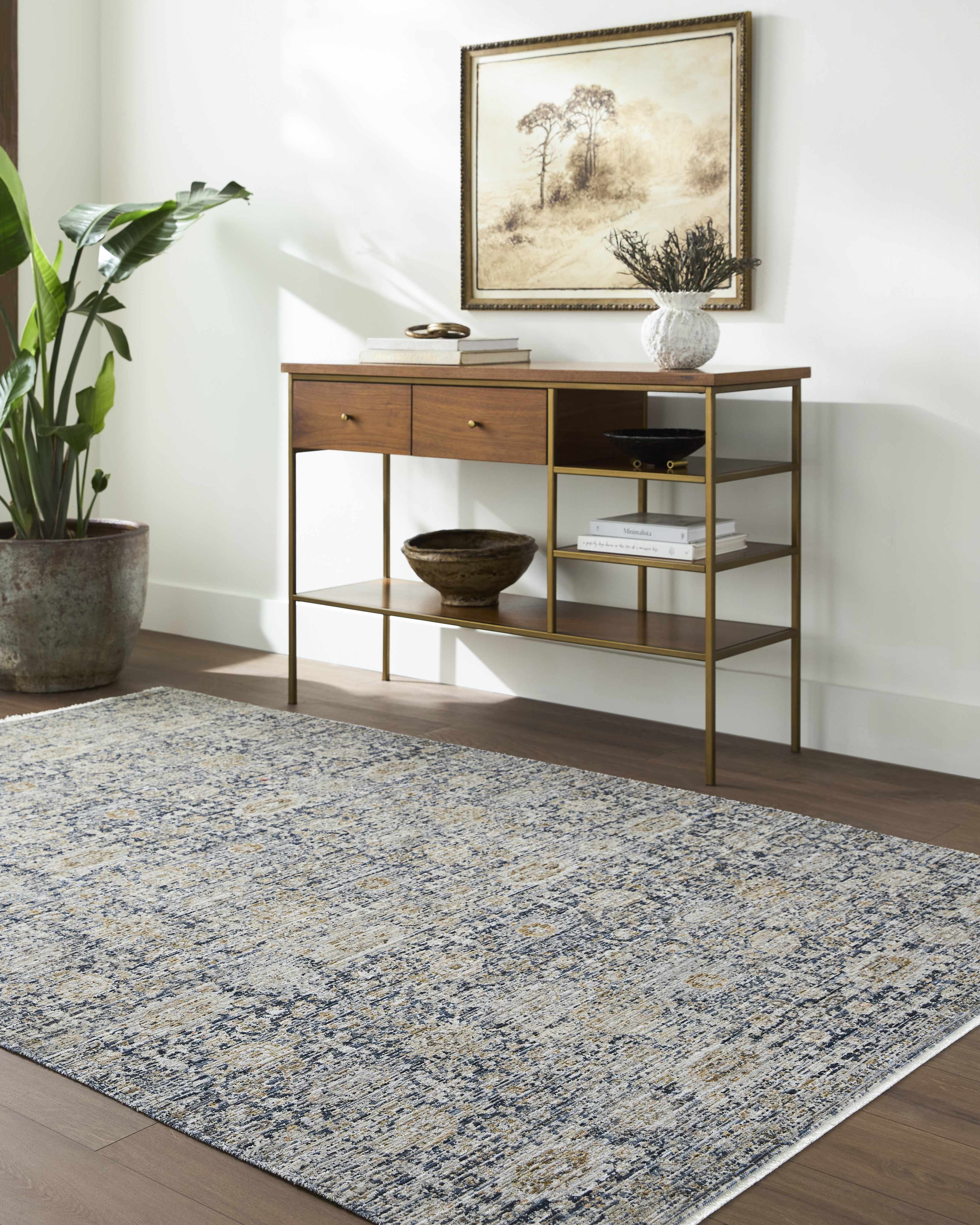 Margaret Damask Blue Washable Area Rug - Livabliss x Becki Owens - Image 8