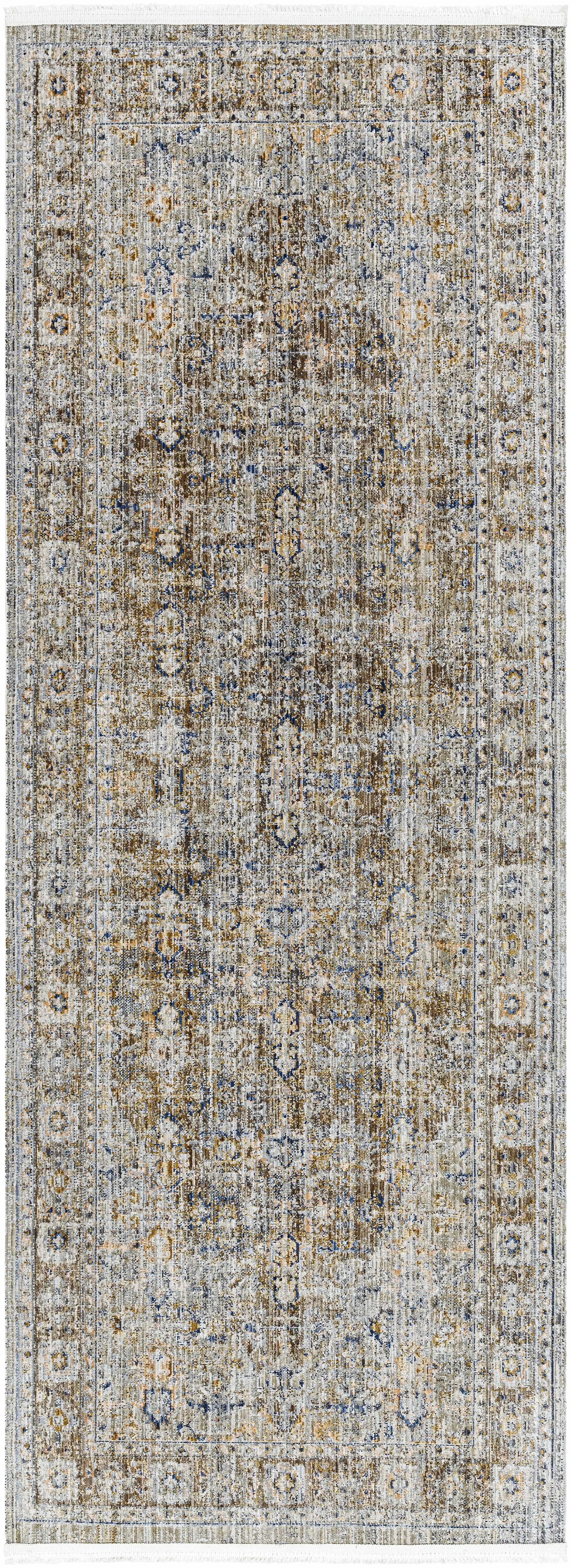 Margaret Damask Brown Washable Area Rug - Becki Owens x Livabliss - Image 4