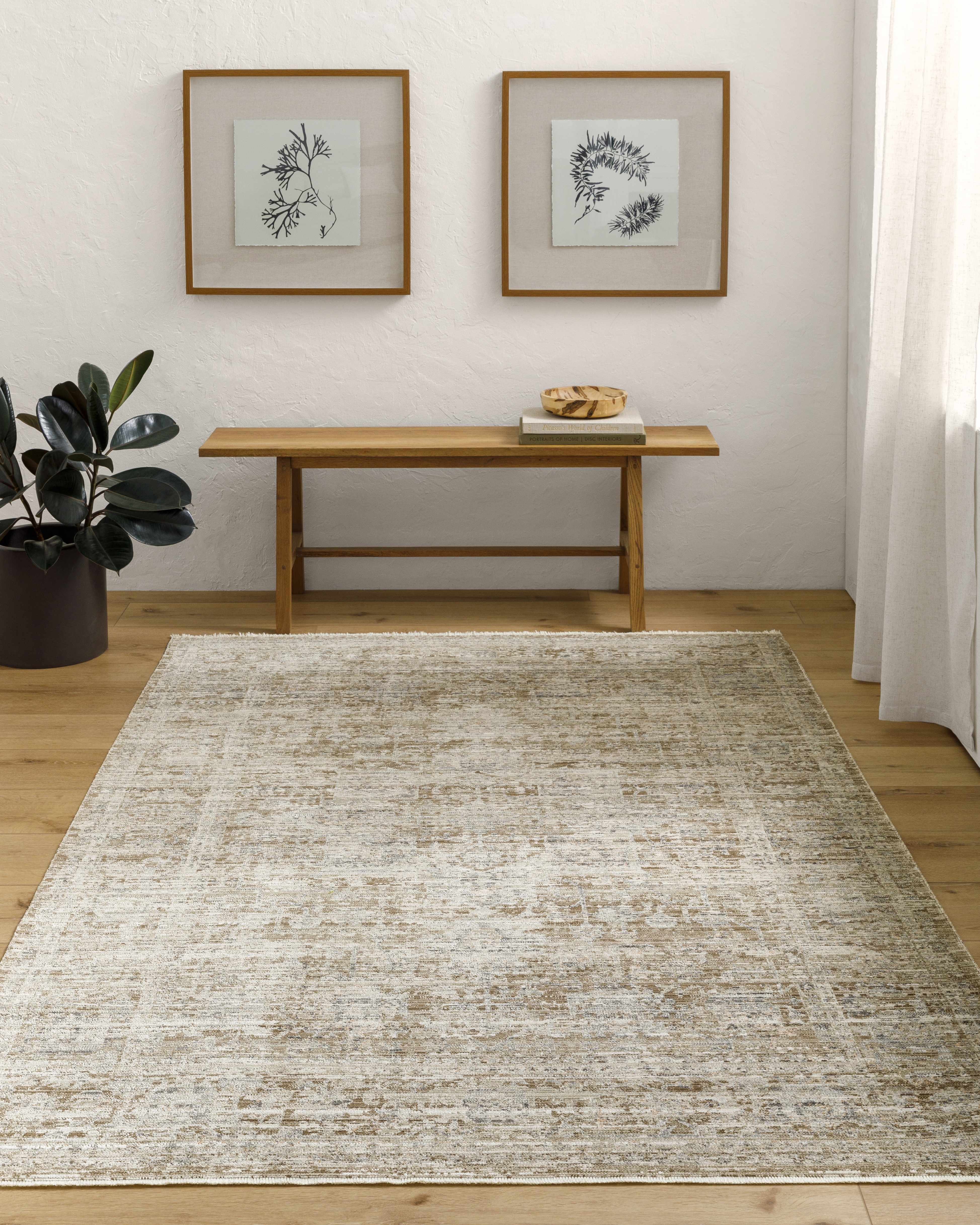 Margaret Damask Dark Sage Washable Area Rug - Becki Owens x Livabliss - Image 2
