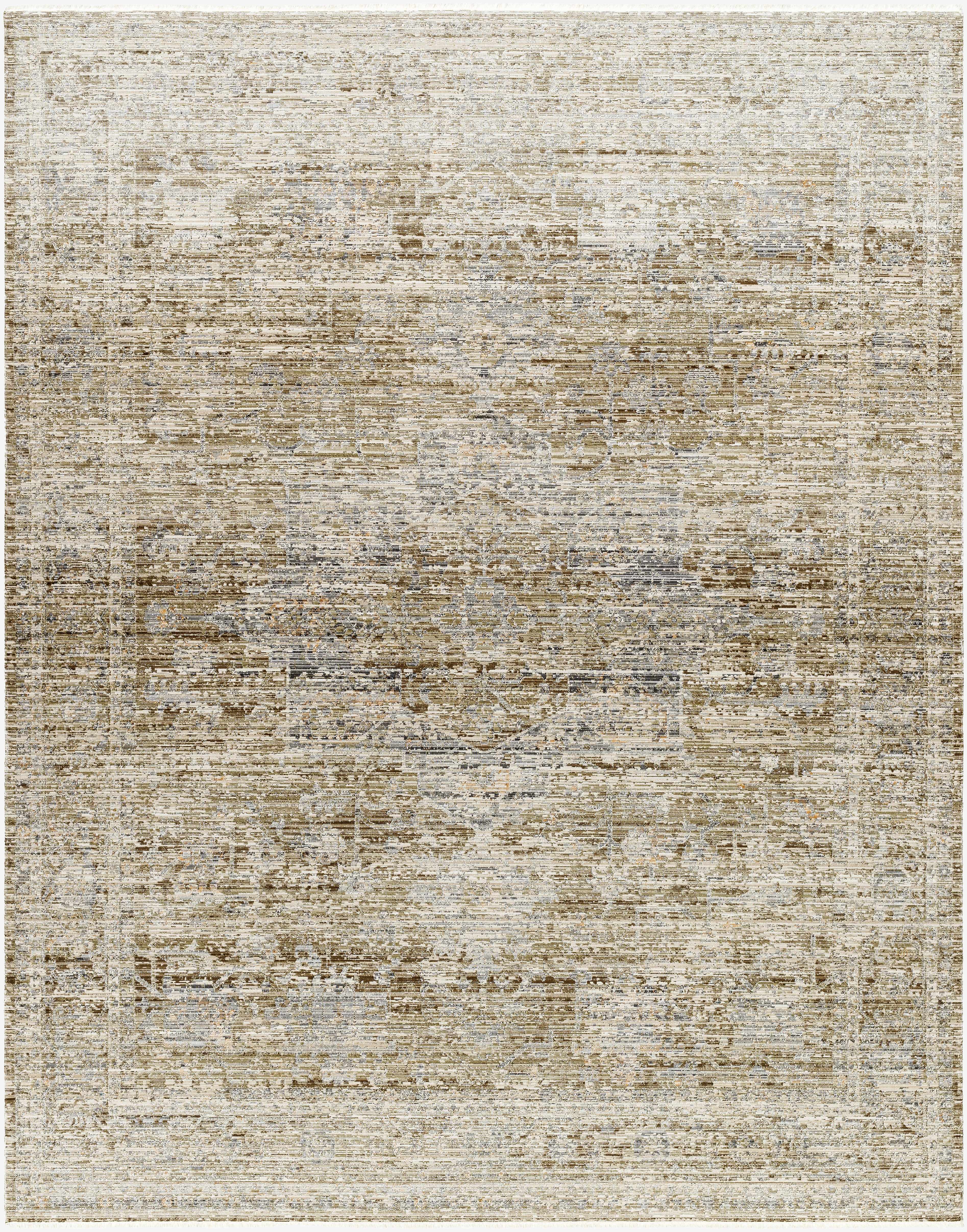 Margaret Damask Dark Sage Washable Area Rug - Becki Owens x Livabliss - Image 3