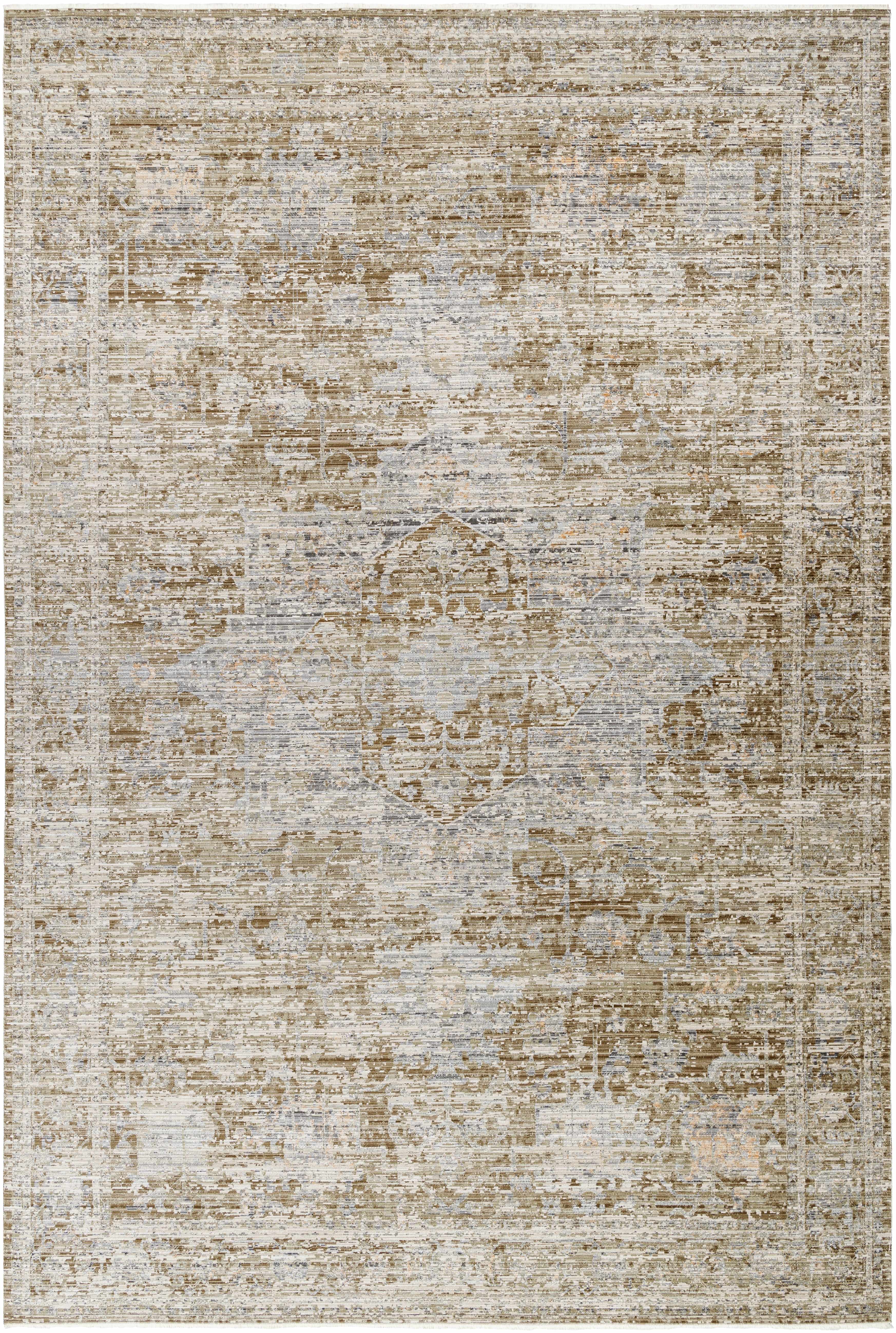 Margaret Damask Dark Sage Washable Area Rug - Becki Owens x Livabliss - Image 4