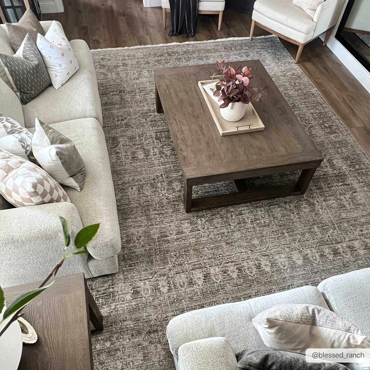 Margaret Damask Sage Washable Area Rug - Becki Owens x Livabliss - Image 2