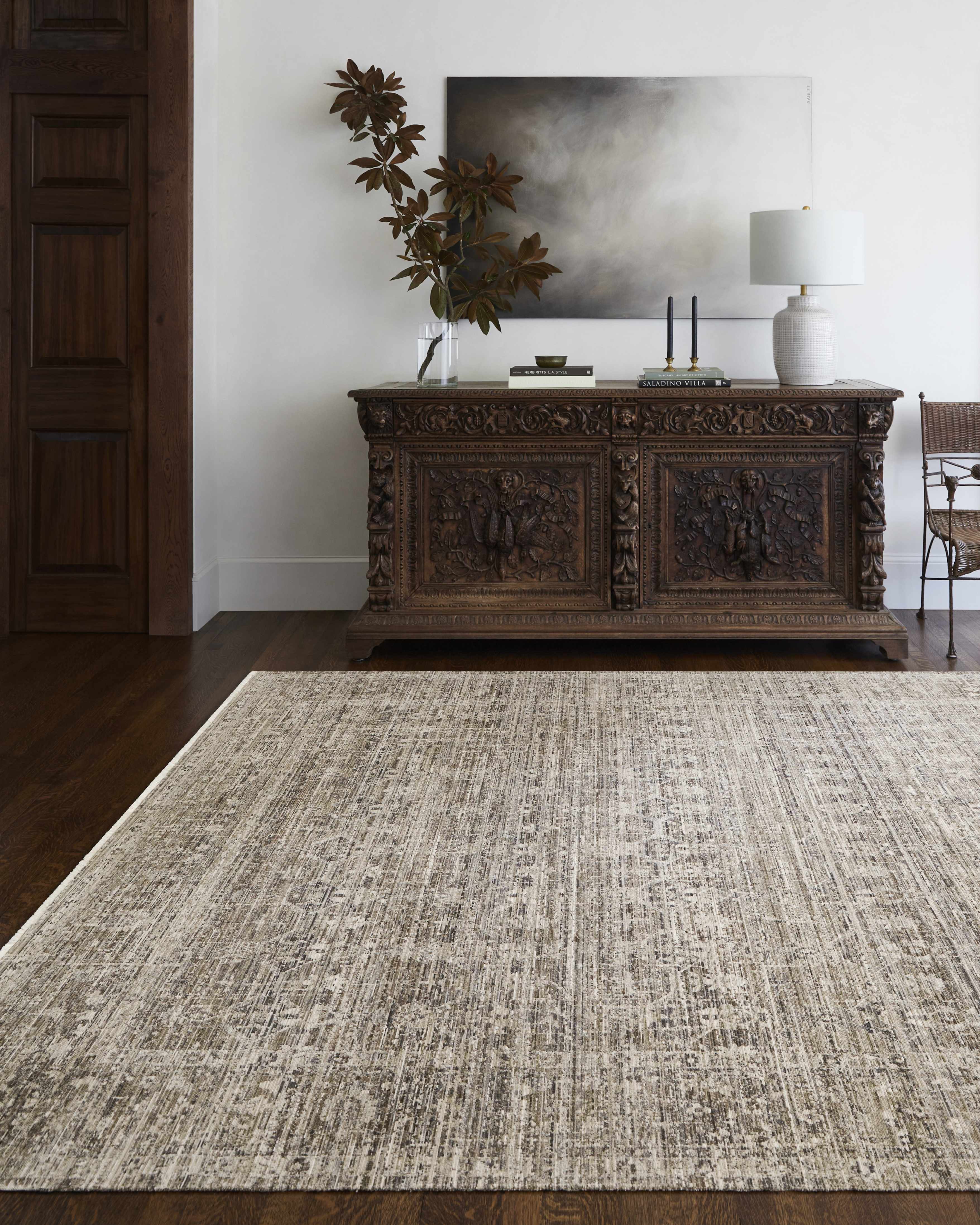 Margaret Damask Sage Washable Area Rug - Becki Owens x Livabliss - Image 3